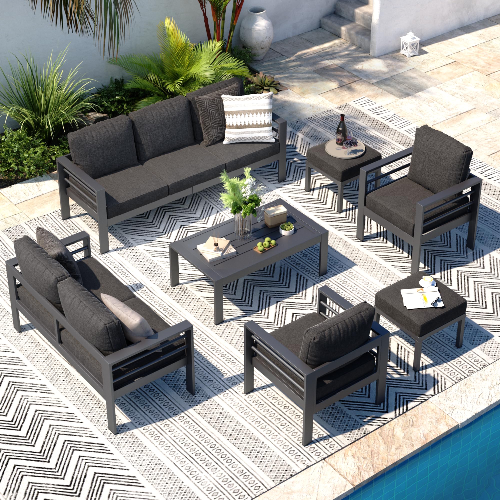 AECOJOY 16301BK-LS02 Patio-Conversation-Sets - View #5