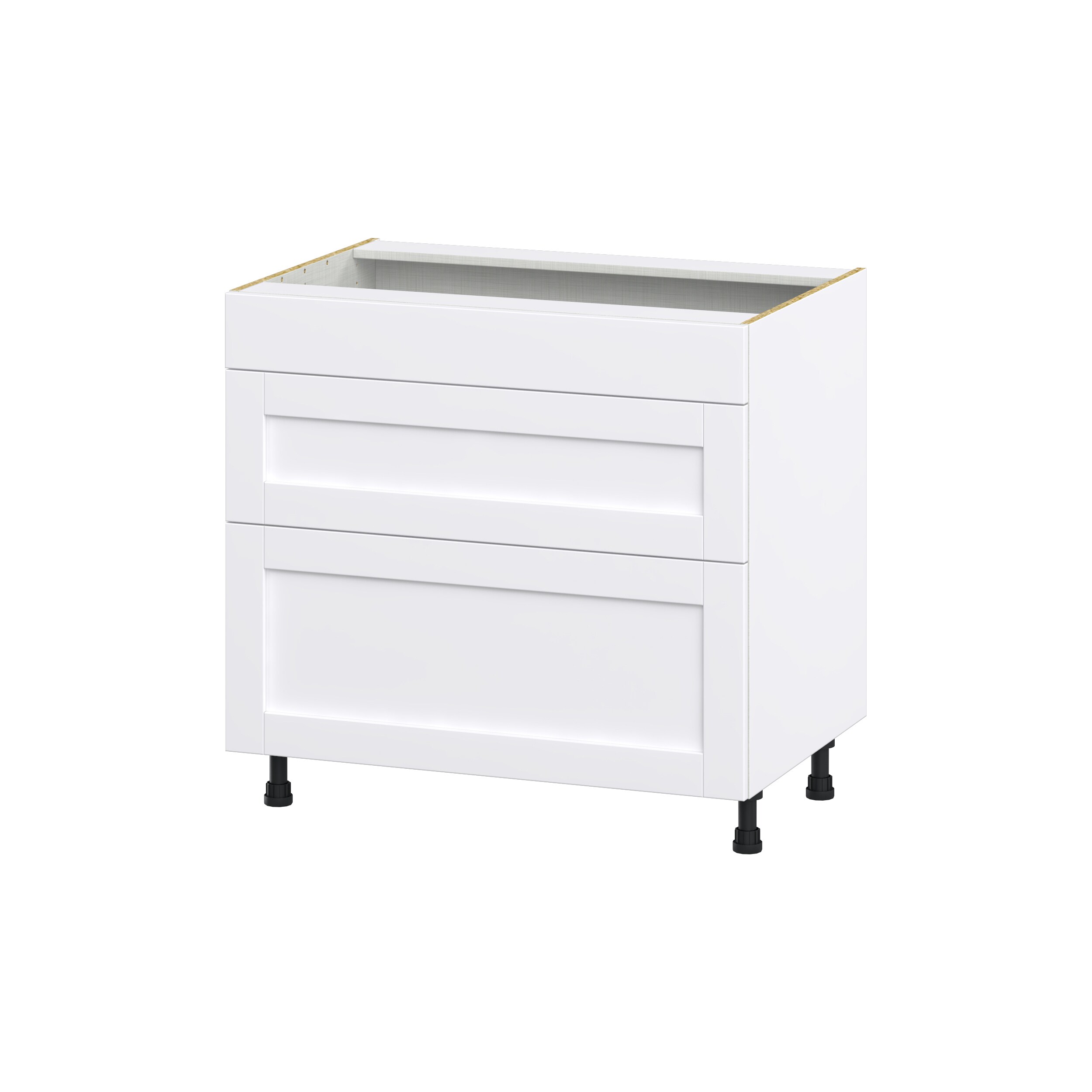 Hugo&Borg DSBCT3D36FF-RM Rosemont 36-in W x 34.5-in H x 24-in D Glacier White 2 -Drawers Drawer Base Fully assembled Cabinet Shaker)