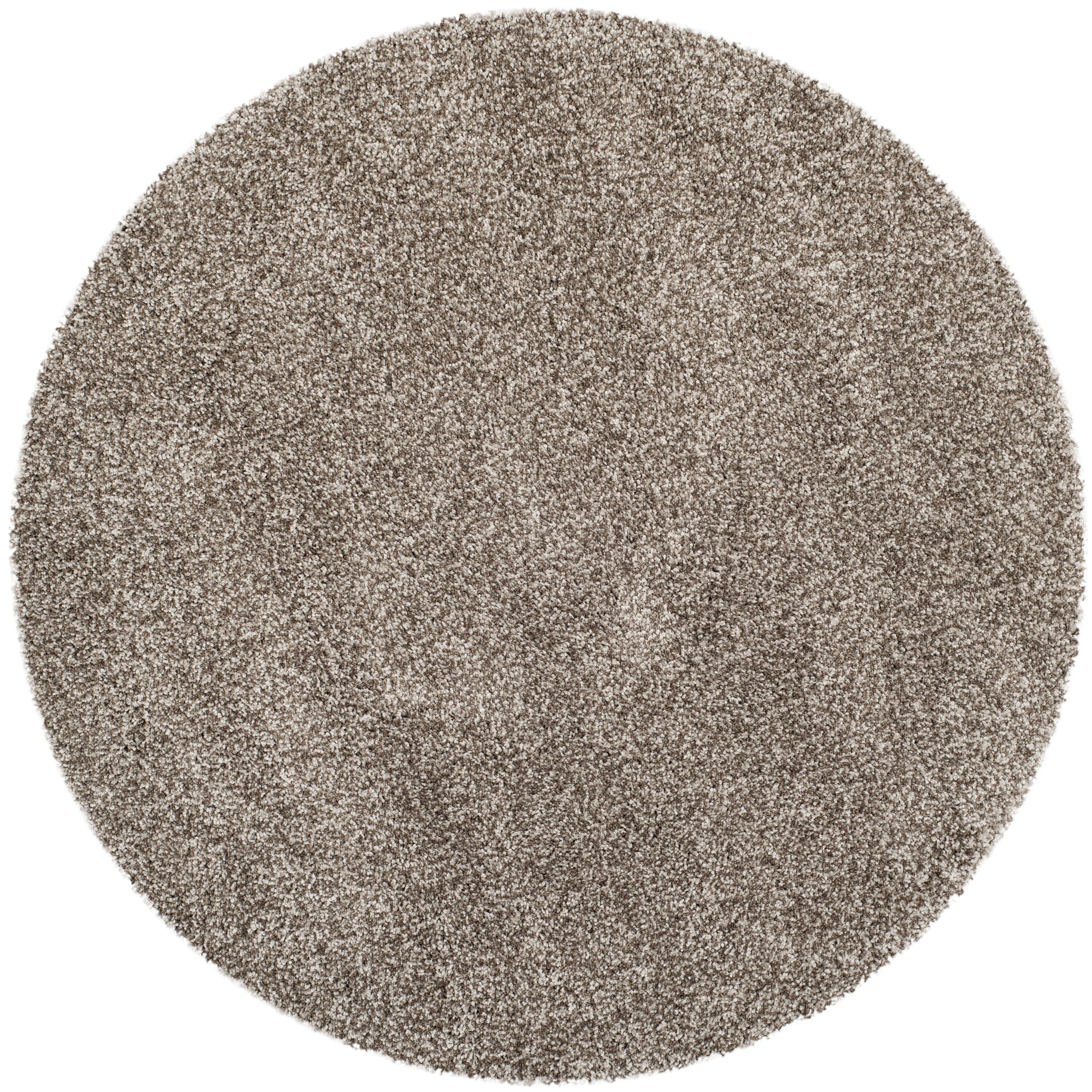 Safavieh SG180-8080-7R Milan Shag 7 x 7 (ft) Loomed Polypropylene Gray Round Indoor Solid Area rug