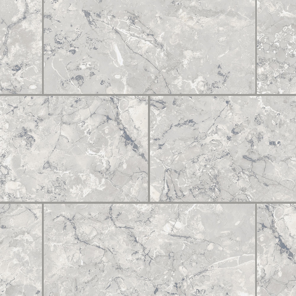 Origin 21 Marina Grey 12-in x 24-in Polished Porcelain Marble Look Floor and Wall Tile (1.937-sq. ft/ Piece)