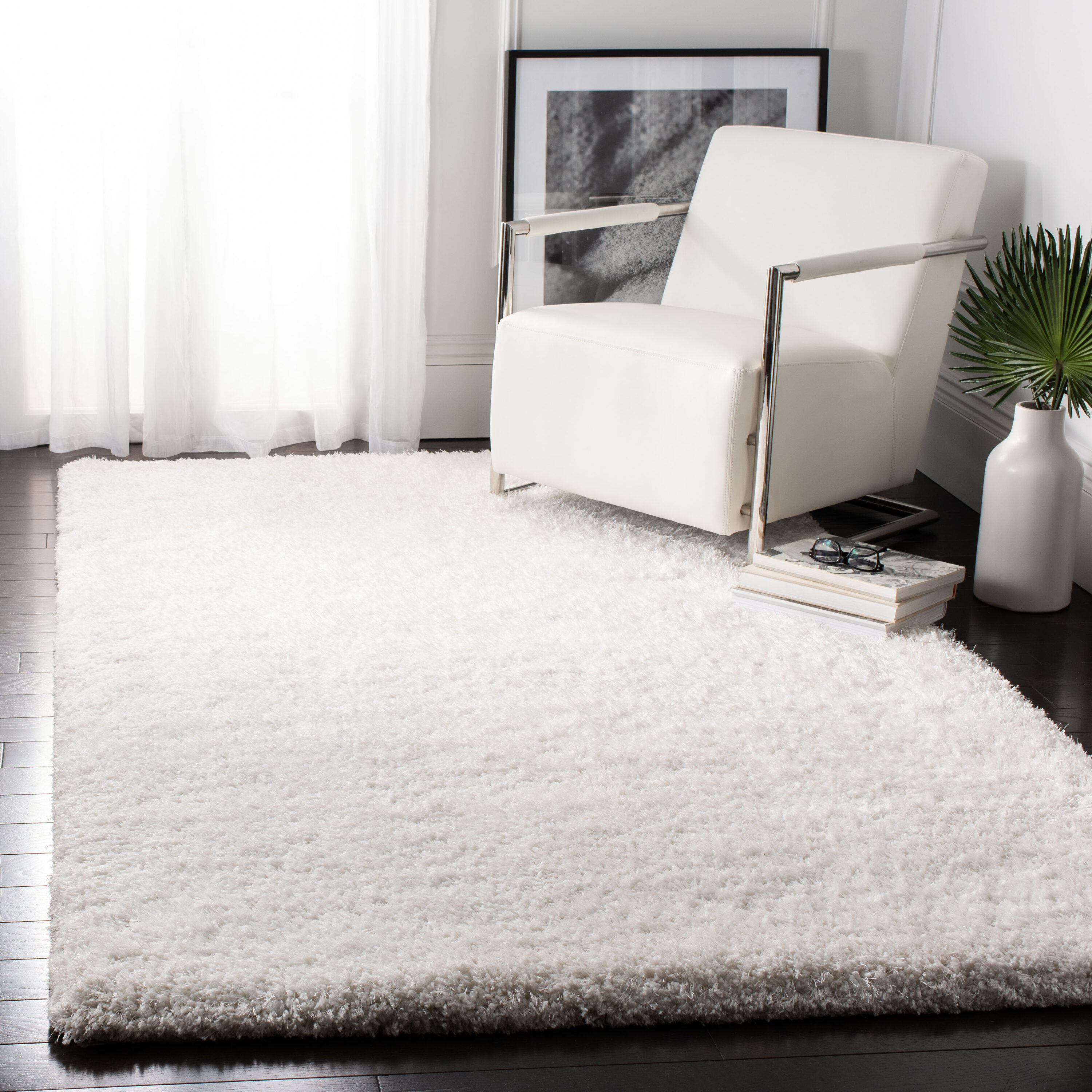 Supreme Shag 271A Ivory 4 x 6 Rectangular Area rug