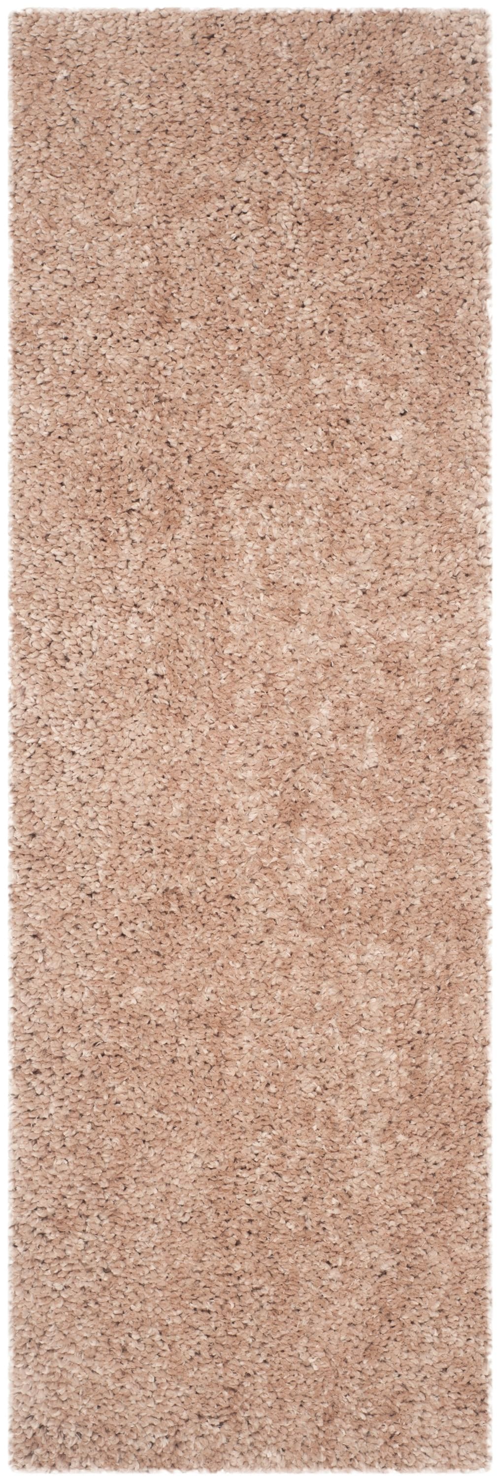 Safavieh SG267B-27 Popcorn Shag 2 x 7 (ft) Tufted Polyester Beige Rectangular Indoor Solid Runner rug