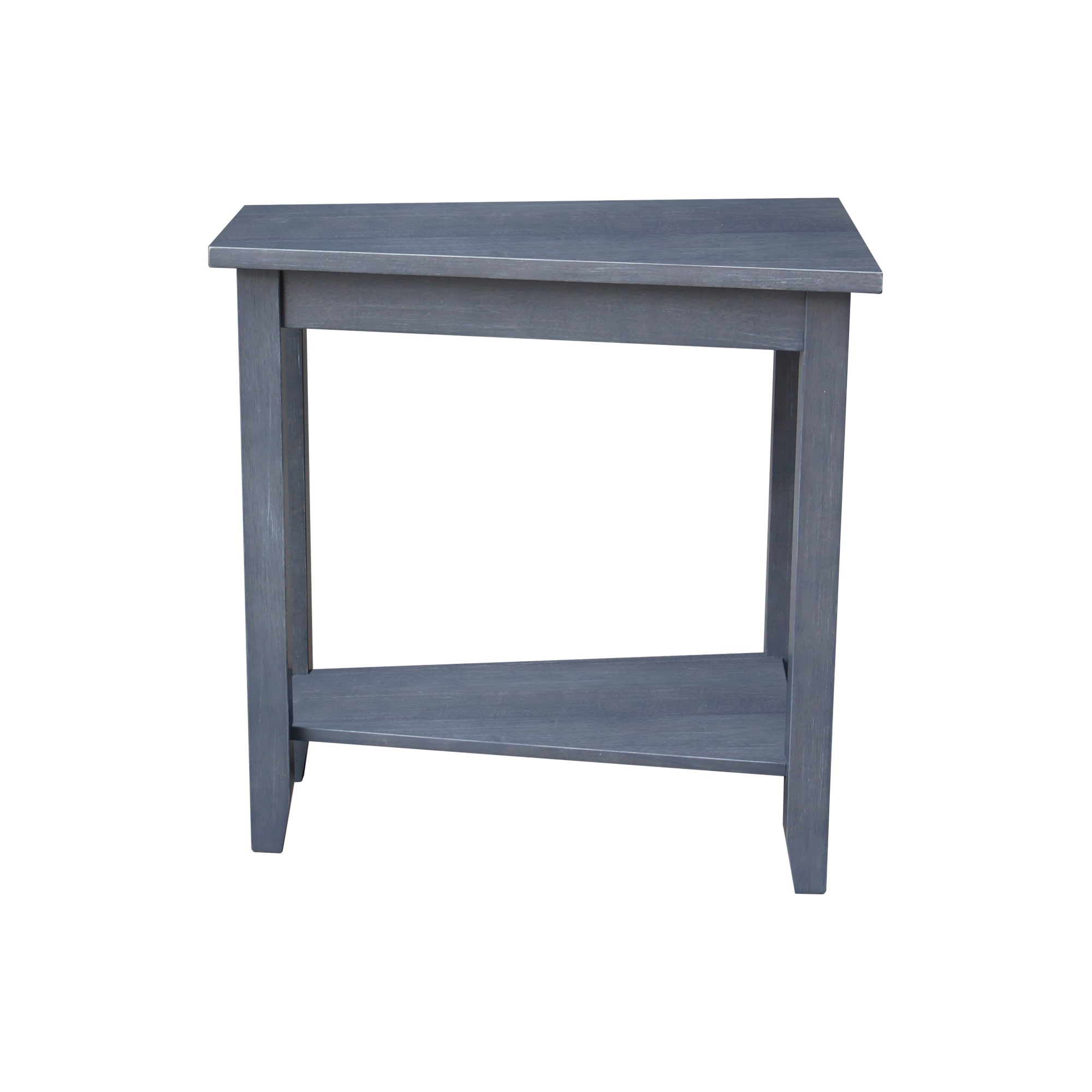 Elegant Triangular Solid Wood Keystone Accent Table