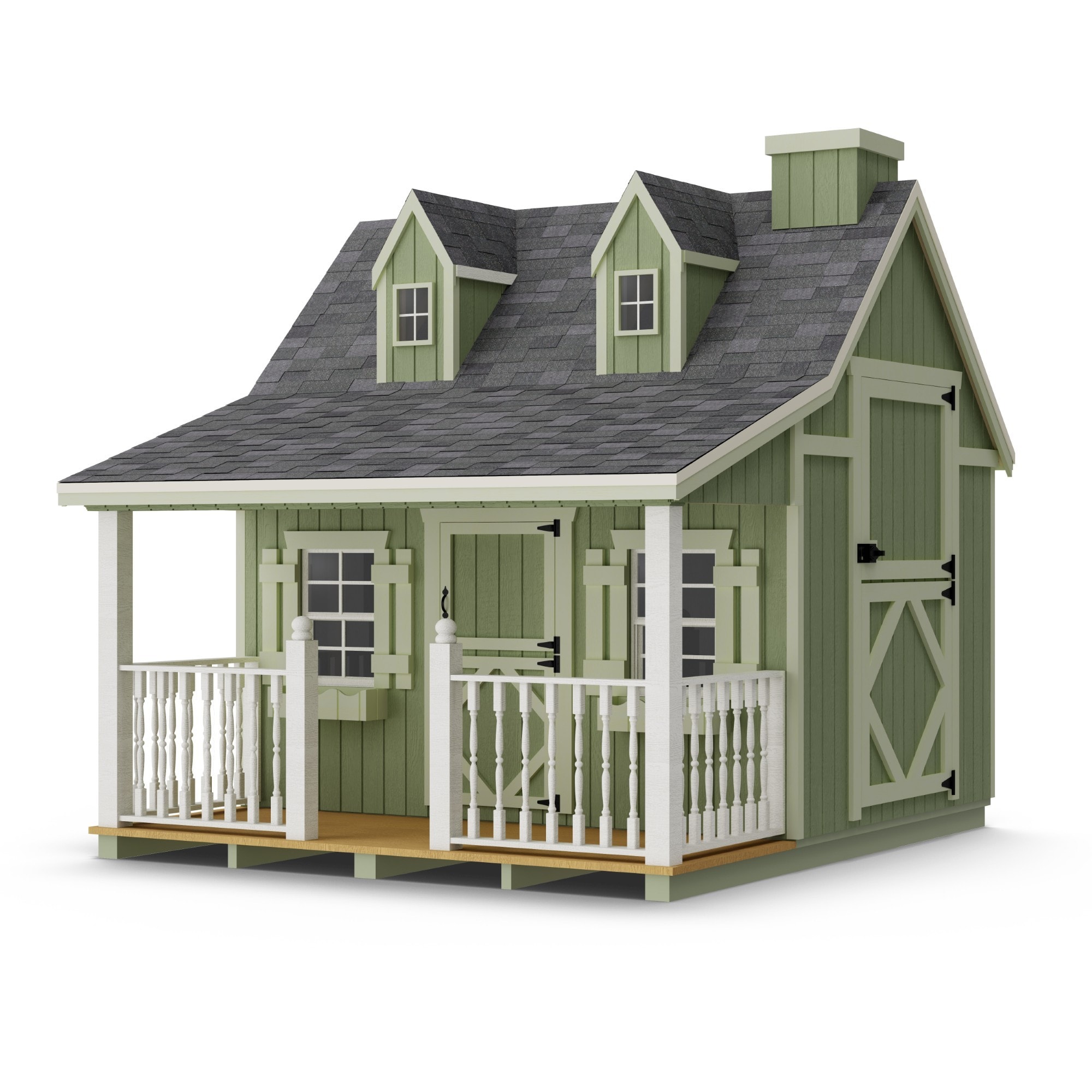 Little Cottage Co 9X8 PC-PNK 9x8 Pennfield Playhouse Outdoor Wood Playhouse