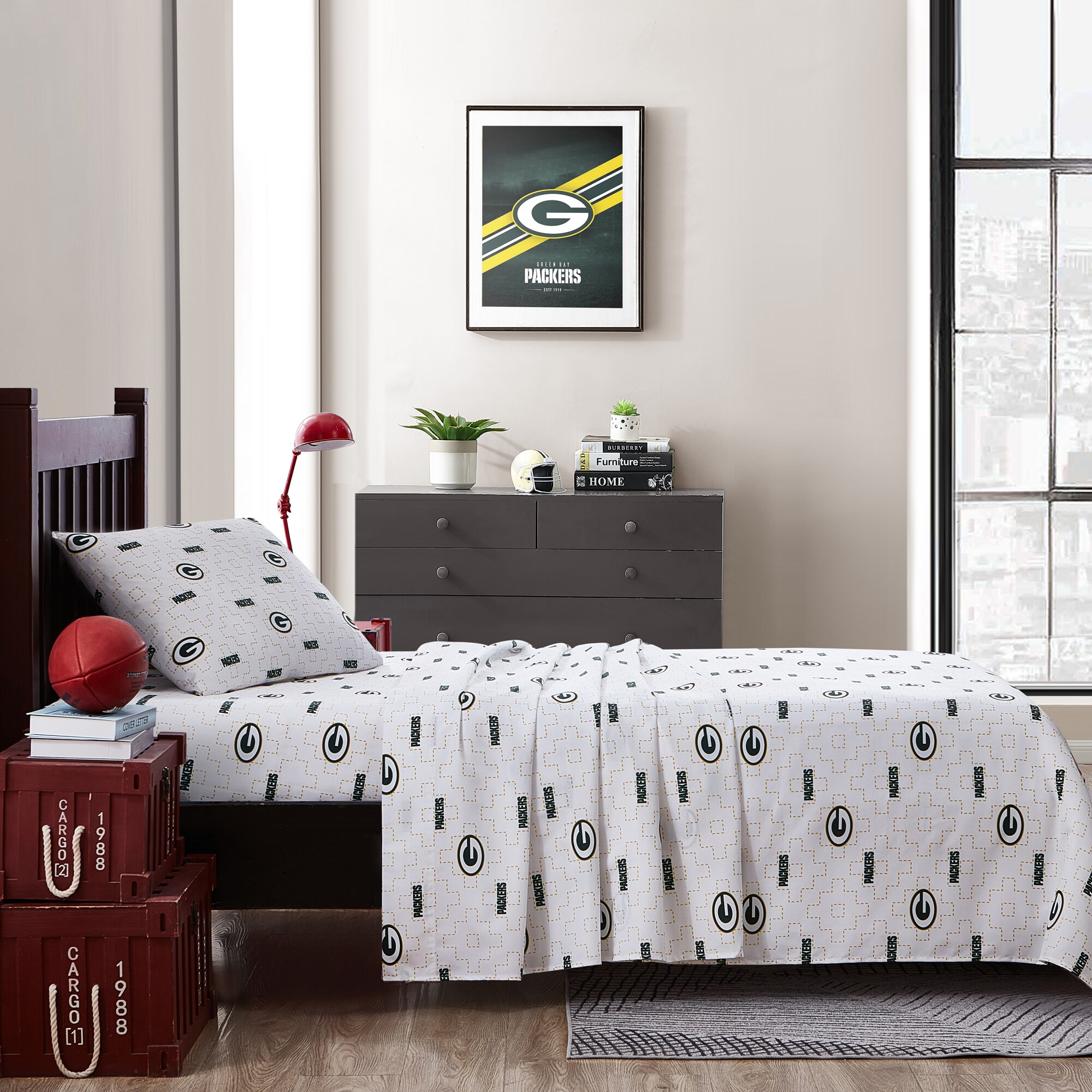 Green Bay Packers 3Pcs Bedding Sets Duvet Cover Pillowcases