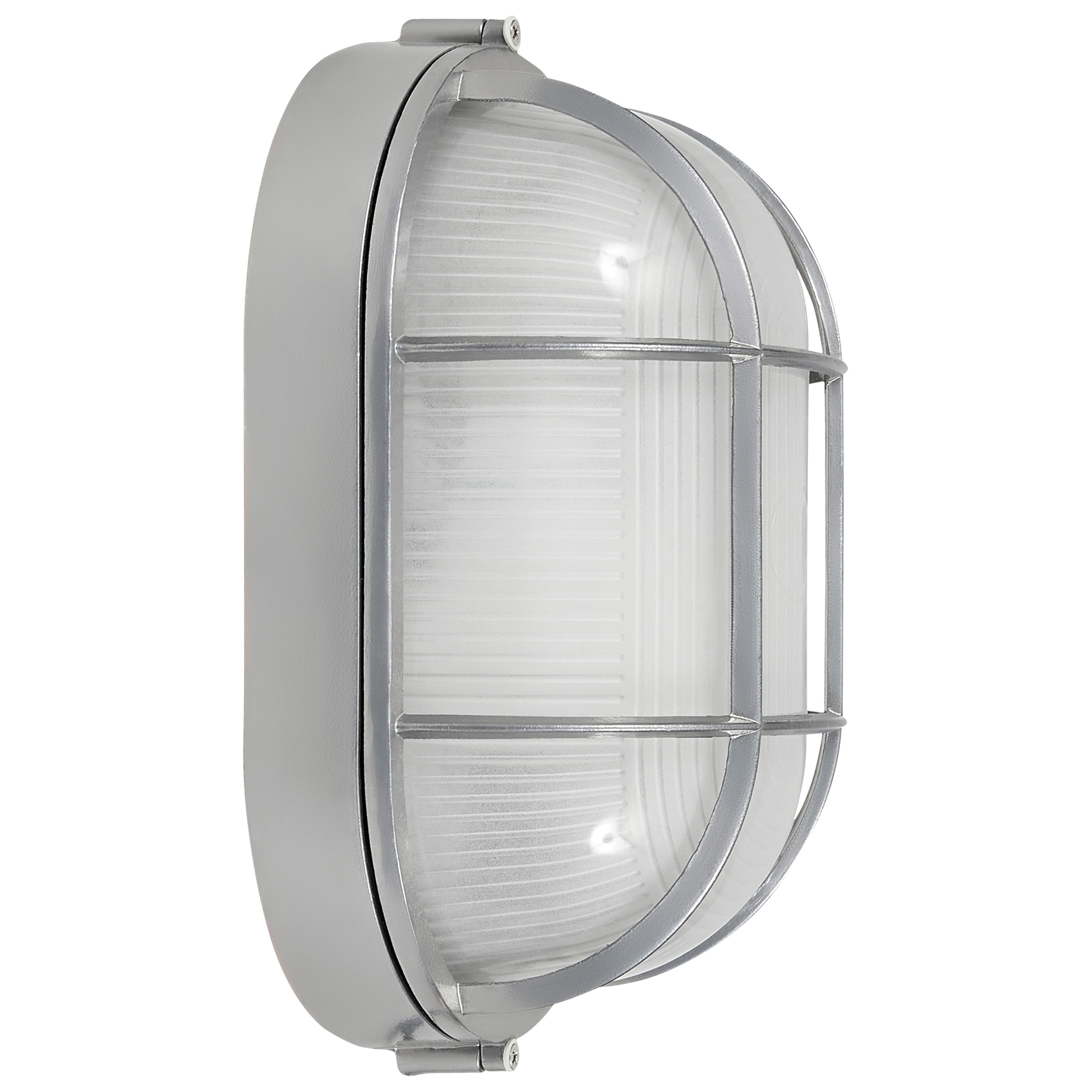 Nauticus Satin Aluminum 8.25" Wall Light with Frosted Shade