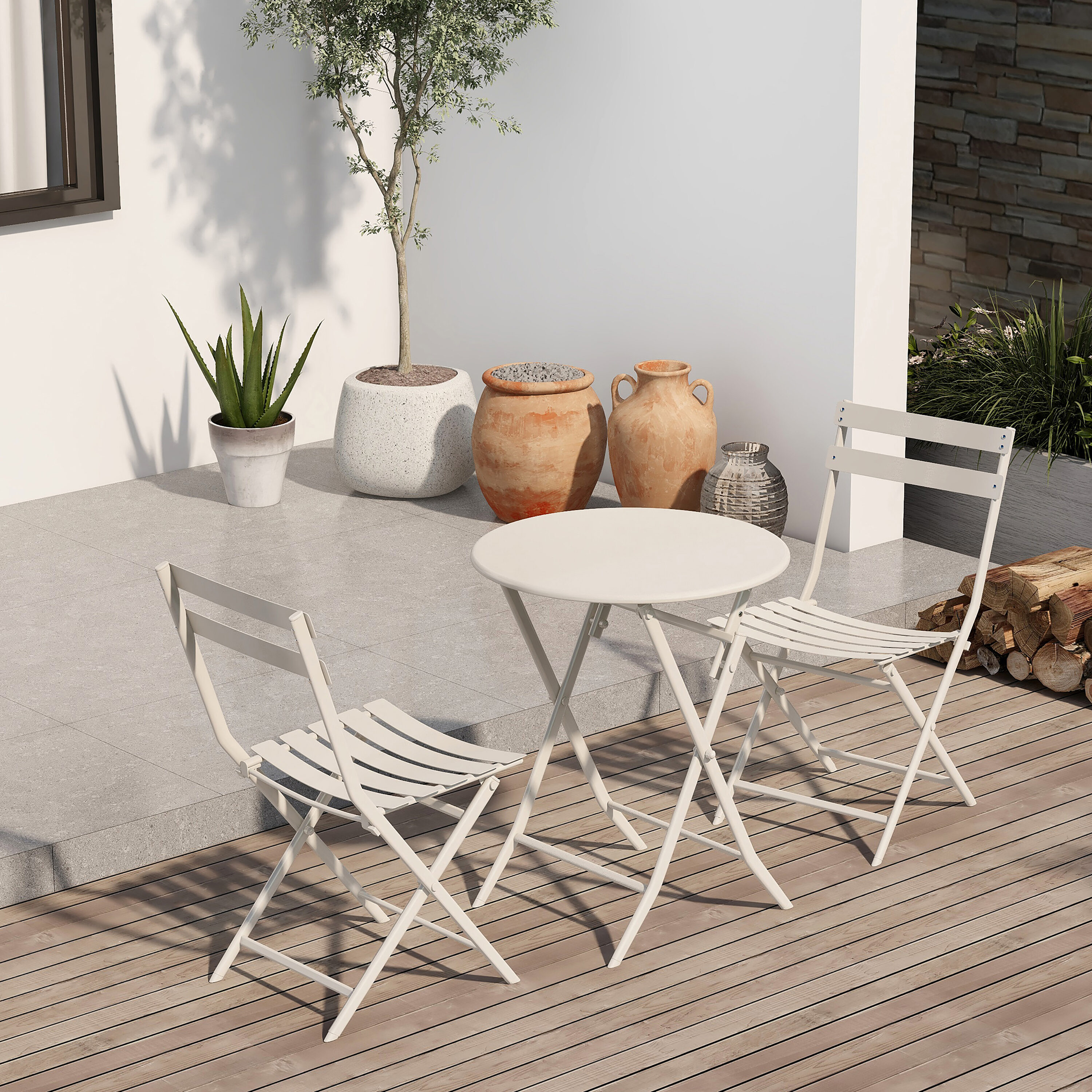 Moda Furnishings W1586P143153 3 -Piece Patio Conversation Set