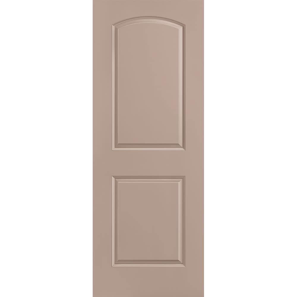 Masonite 1317712 Roman 30-in x 80-in Sandpiper 2-panel round top Smooth Solid core Prefinished Molded composite Slab Door