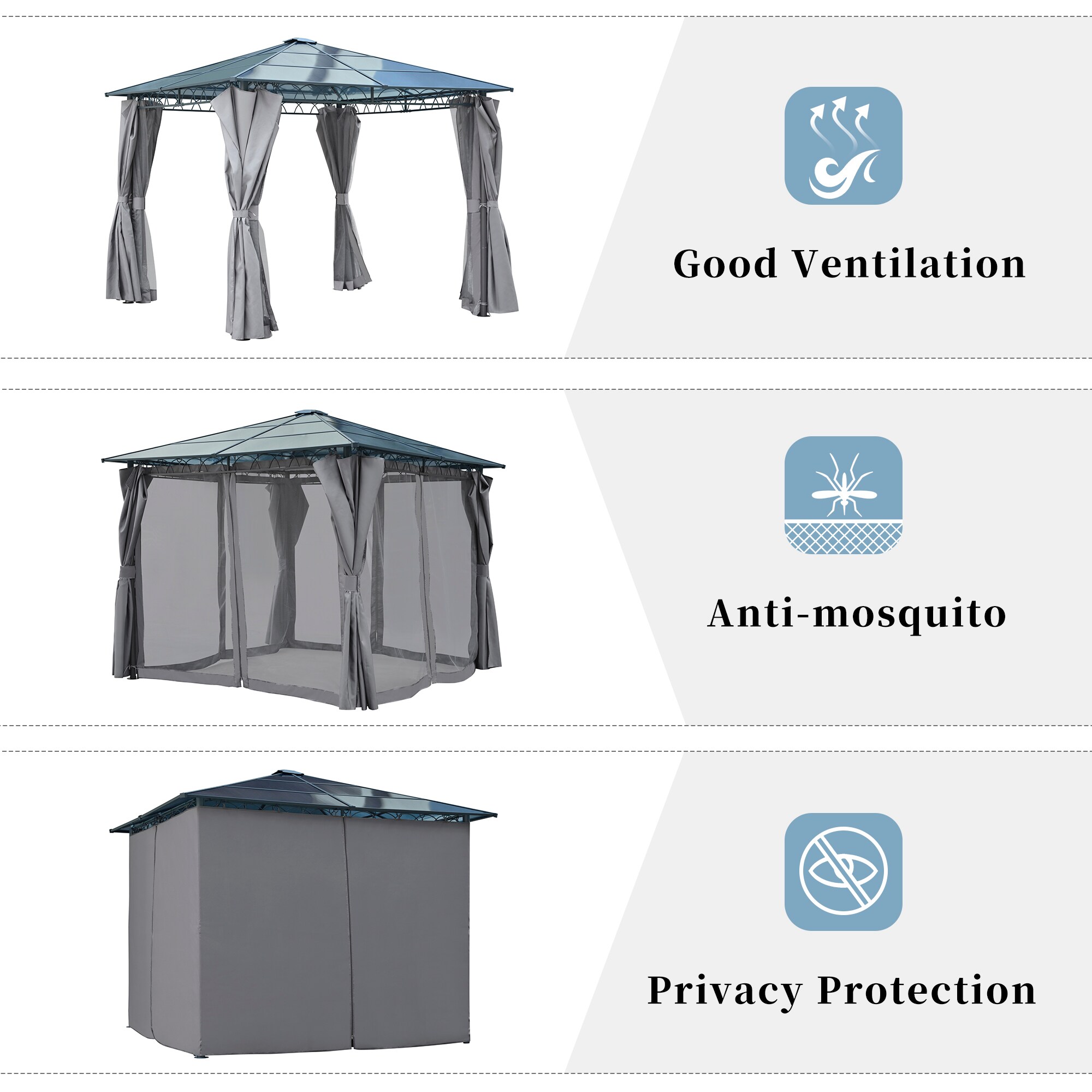 ModernLuxe L-TM000025AAE Wood-Resin-Gazebos - View #7