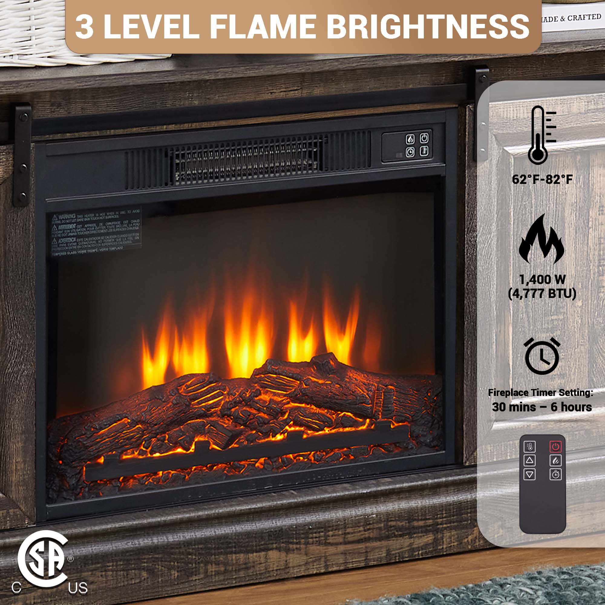 Fun Orange FUNS2TS06 Electric-Fireplaces - View #5