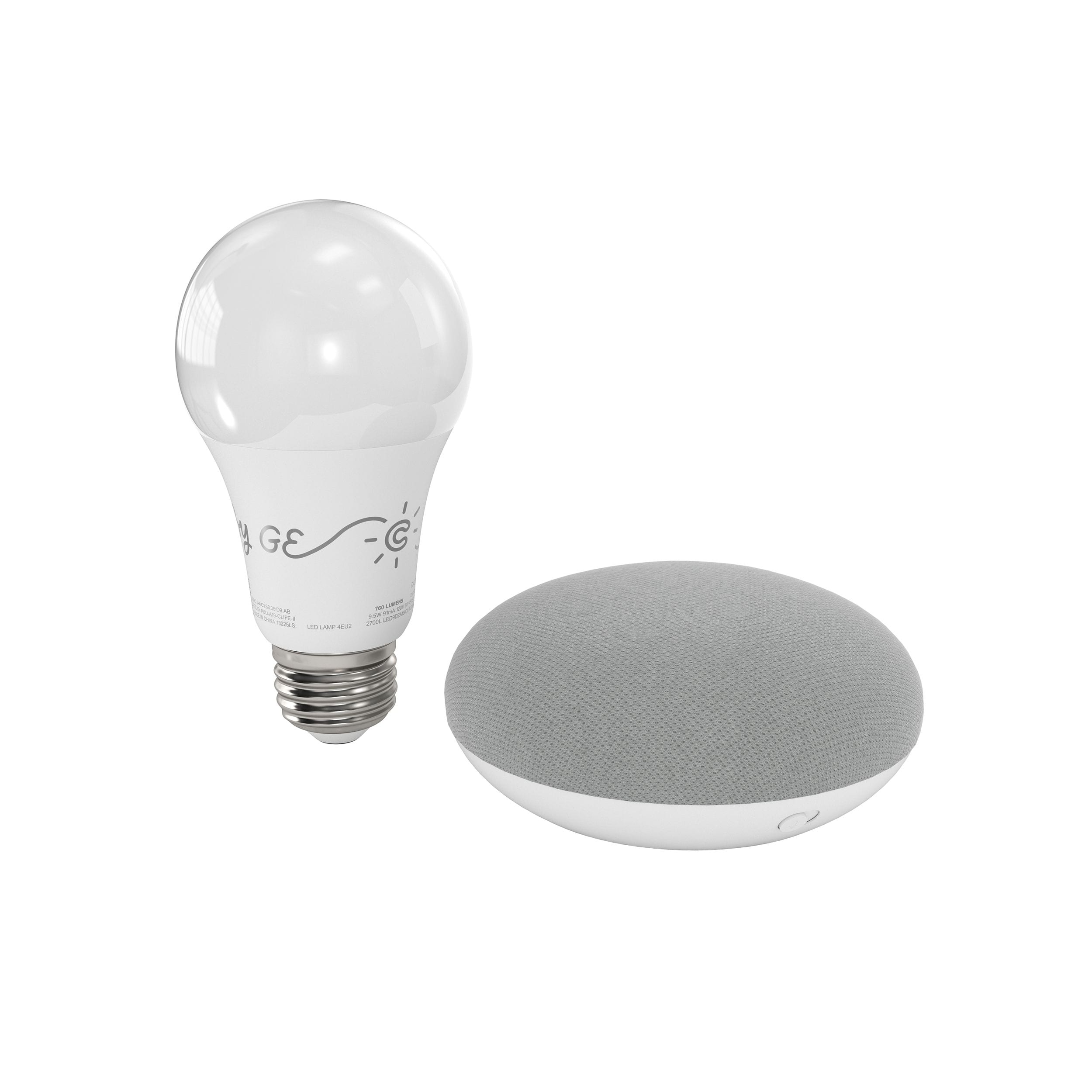 Google Home Mini Smart Light Bulb Starter Kit Chalk 