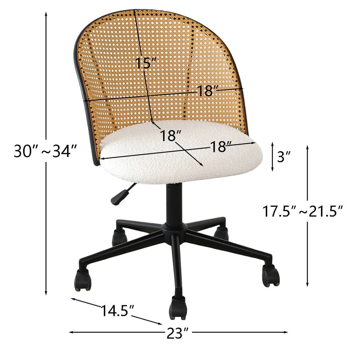Maison Boucle JULES-OFFICE-WH stools - View #3