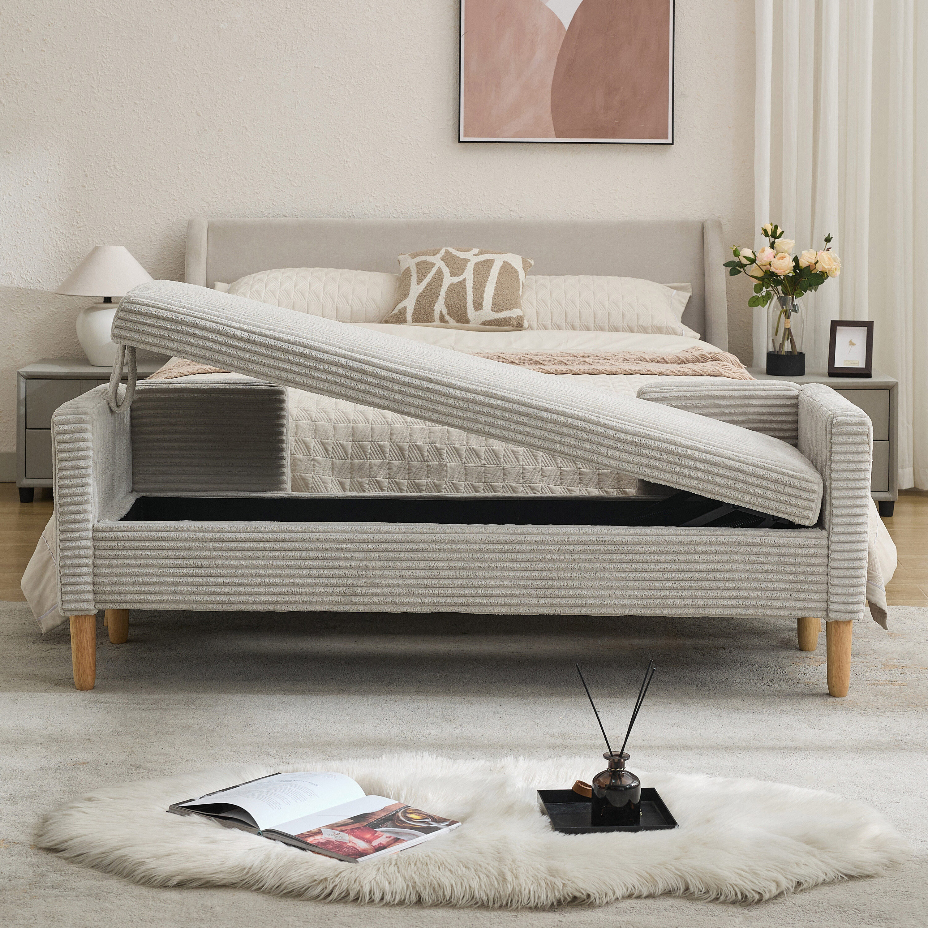 Hrinhom HC-S4112-LIGHT GRAY bench - View #5