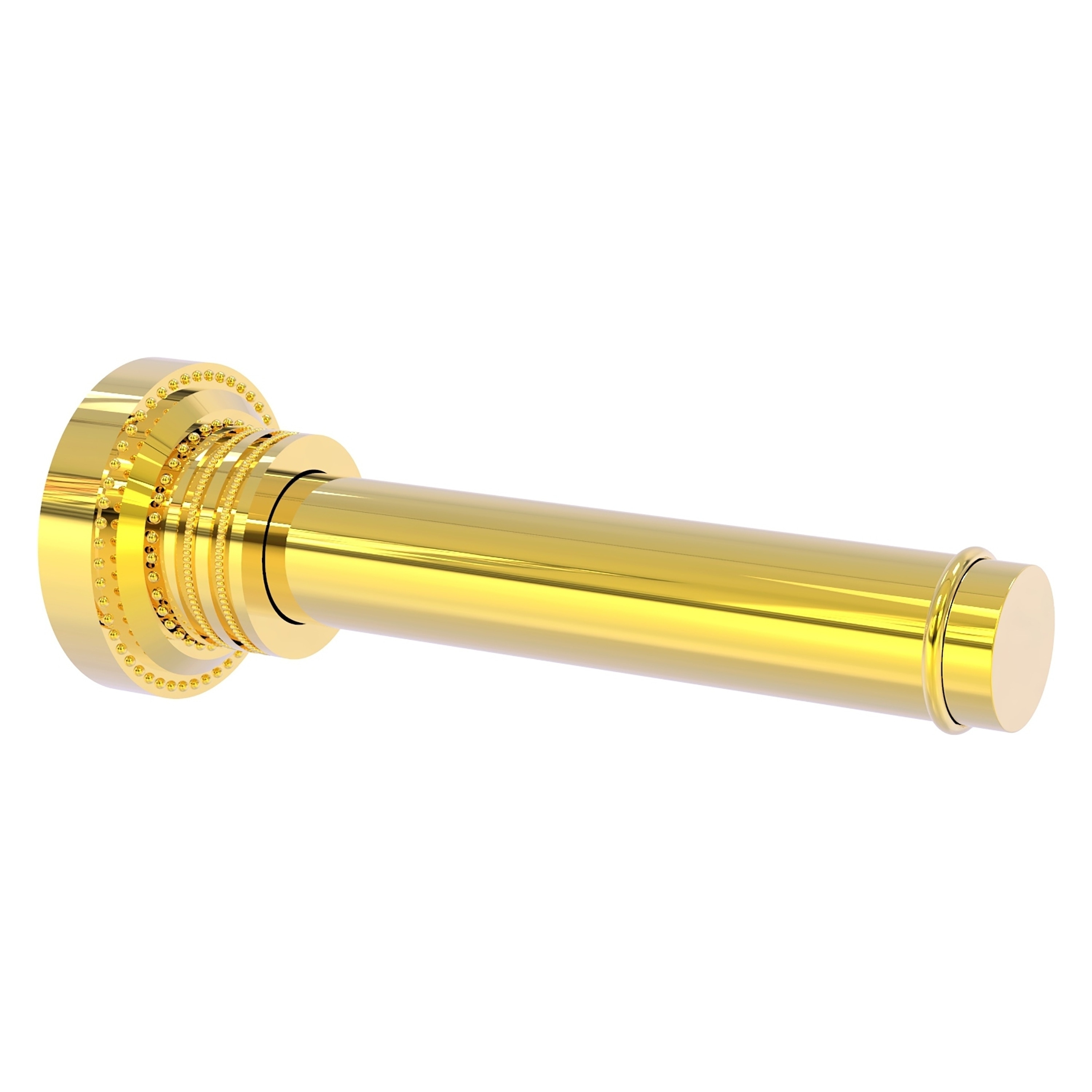 Allied Brass DT-24-1-PB Dottingham Polished Brass Wall mount Single post Toilet Paper Holder 1 -Rolls