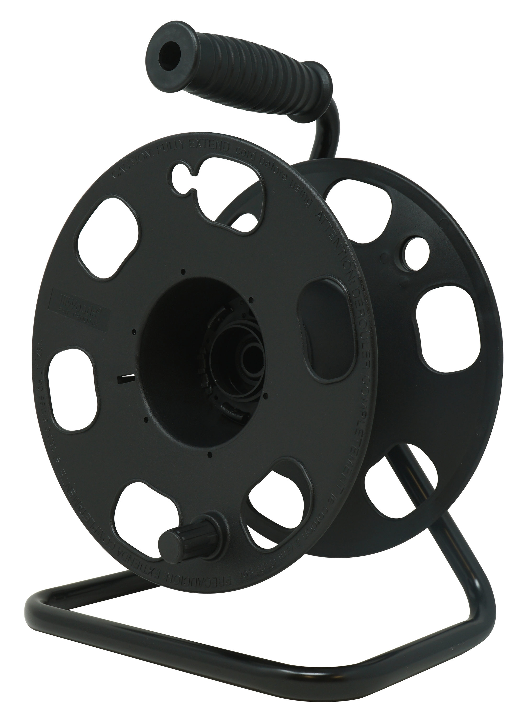 Woods 22849 Metal Extension Cord Reel Stand In Black, Heavy Duty, Quick  Snap Together Design, S