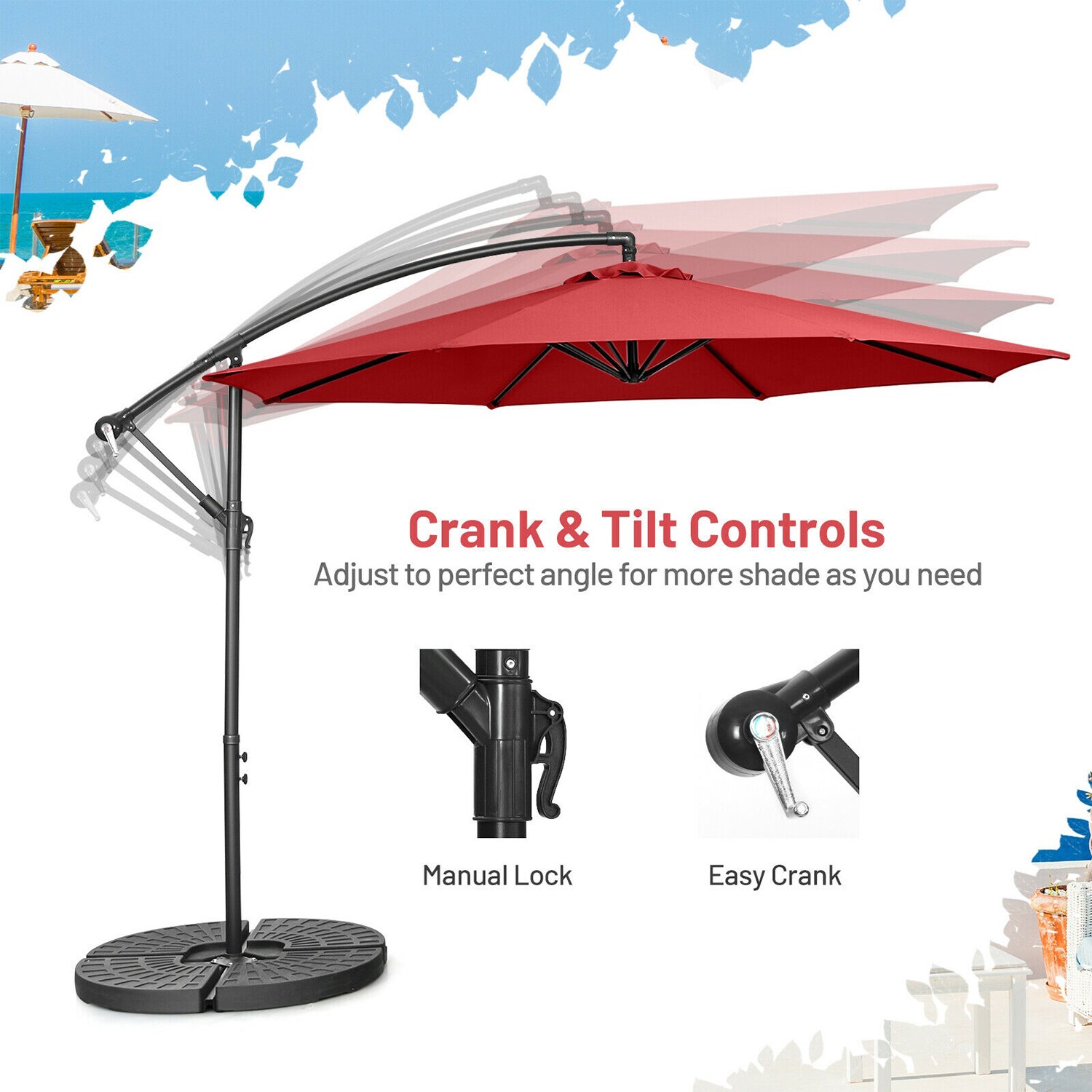 WELLFOR TDG10171RE Umbrellas-2 - View #14