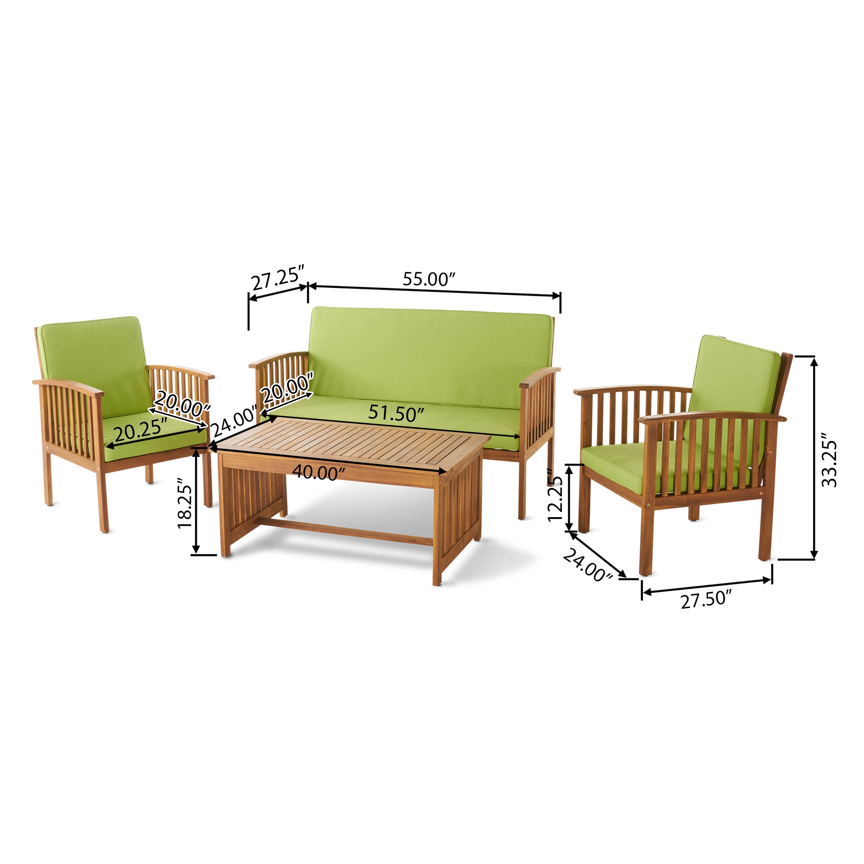 AHIOU HOME ZAAHG-59116LGRNSF Patio-Conversation-Sets - View #9