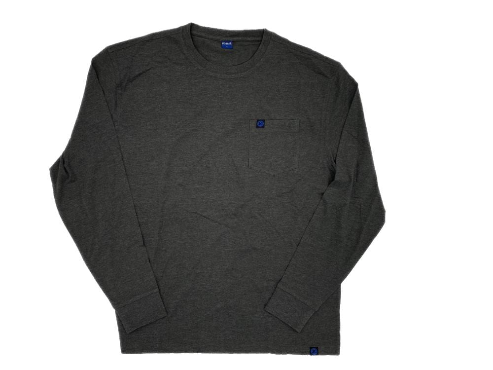 Men's Twill Long Sleeve Base Layer T-shirt (Large) in Gray | - Kobalt KBLT30001-003-L