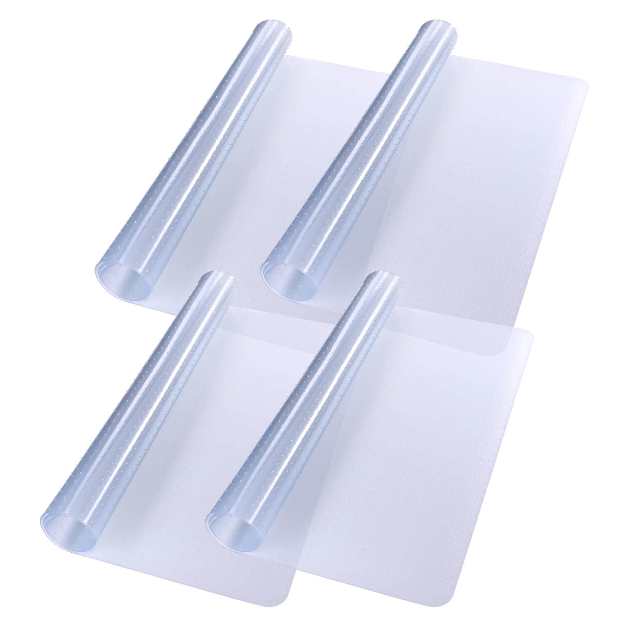 Yescom 06FMT8-4860R-08X4-LO Clear Office Chair Mat for Low Pile Carpet 60x46 Thicken 2.5mm Rectangle 4PCS Plastic Floor Protector Home Studio