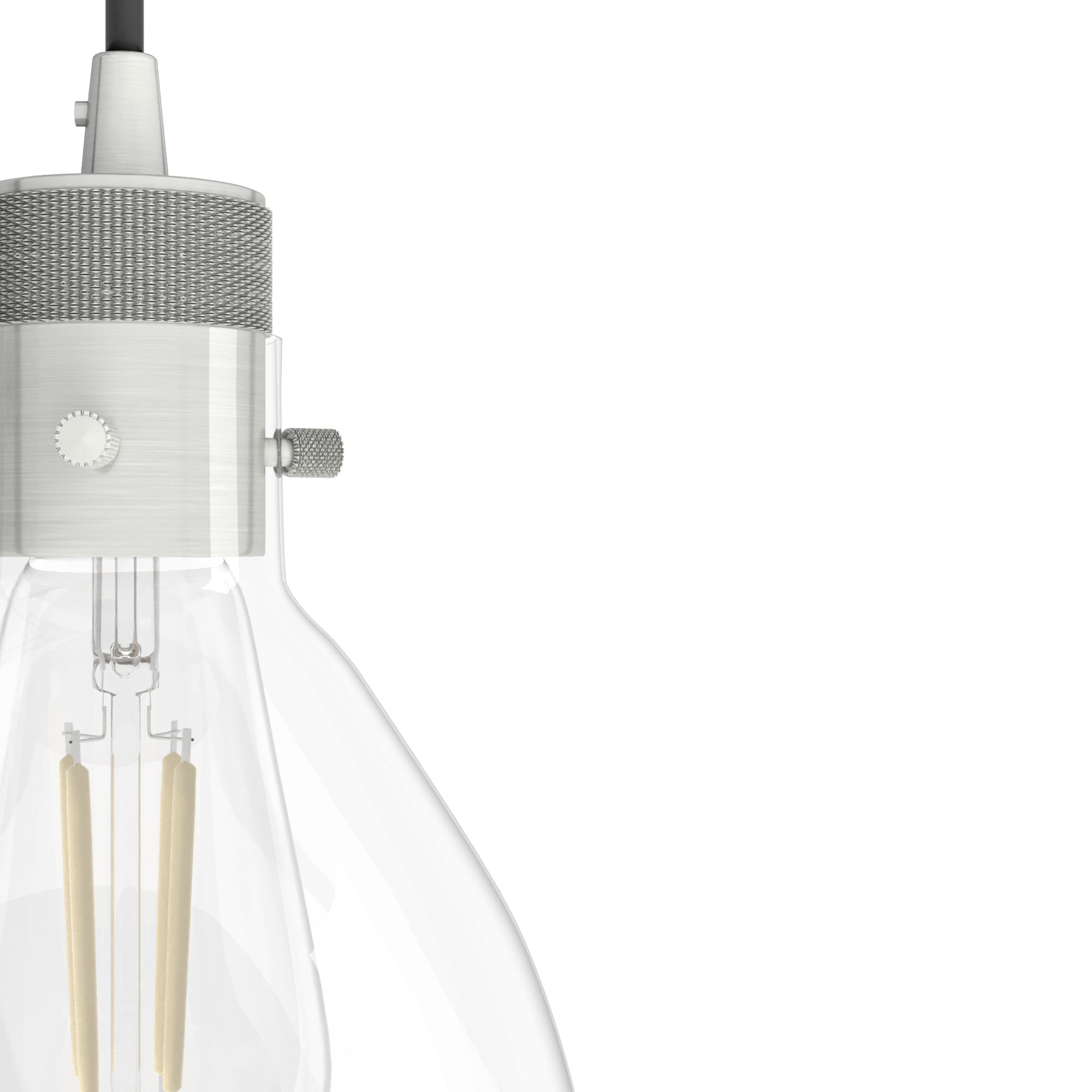 Van Nuys Brushed Nickel 3-Light Linear Cluster Pendant