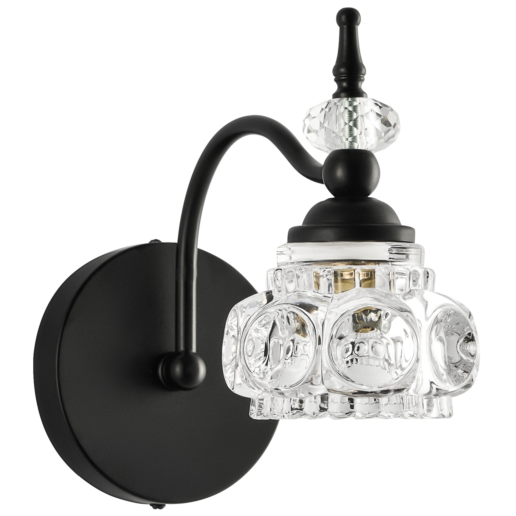 CO-Z HCF-15VB-W1 9.8-in 1 -Light Matte Black Vintage Vanity light