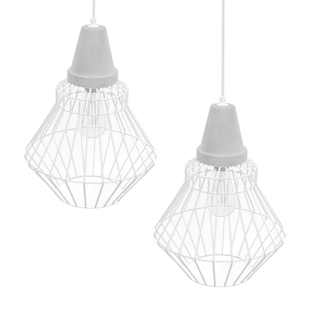 Boston Loft Furnishings ATG6036LTS2 Pobranch 2 -Light White and cement gray Modern/contemporary Geometric Medium Hanging Pendant light