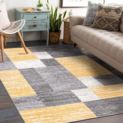 Yellow Rugs At Com, Gray And White Rugs 4 215 60