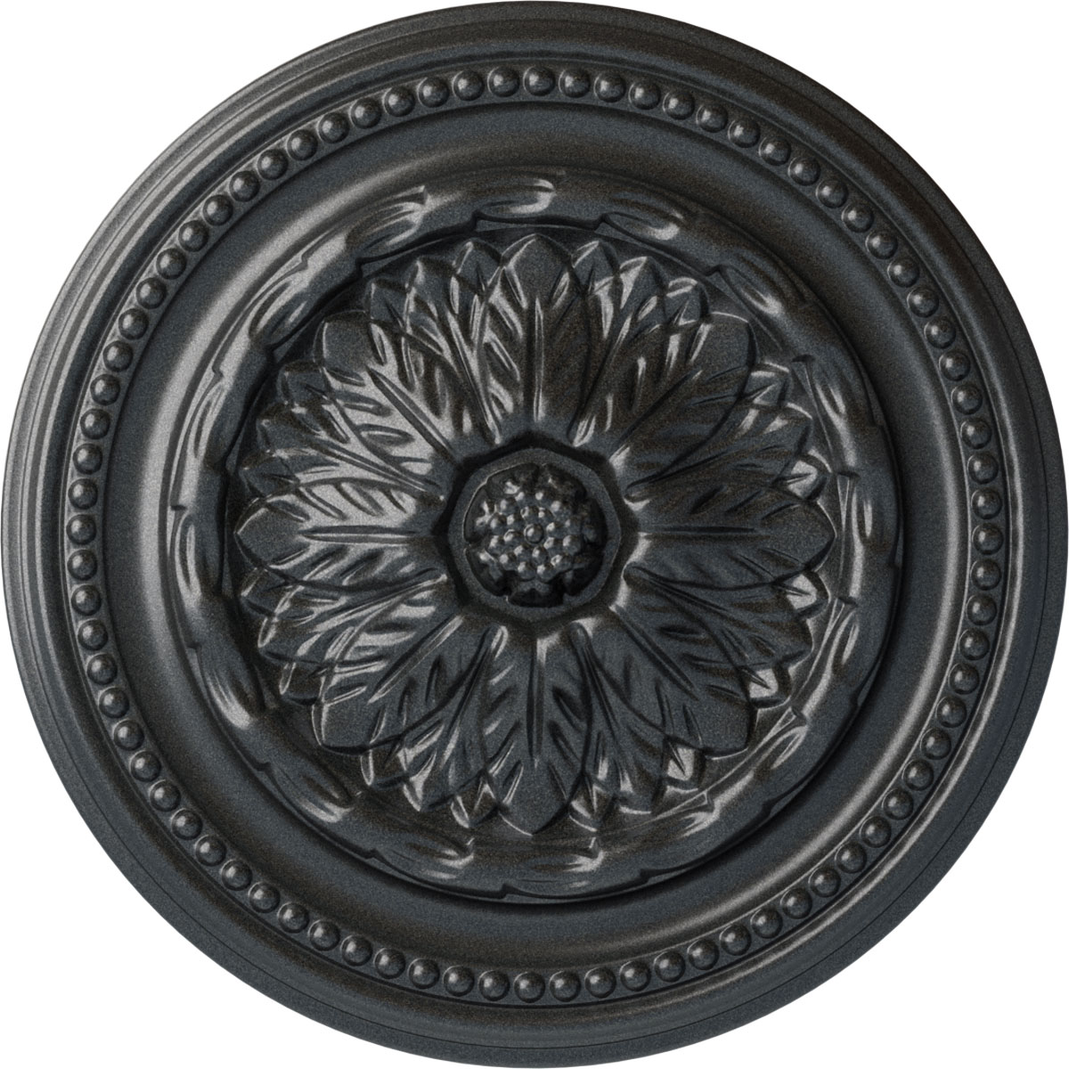 Ekena Millwork CM15CHPES Chester 15.75-in W x 15.75-in L Painted Pewter Polyurethane Whole Ceiling Medallion
