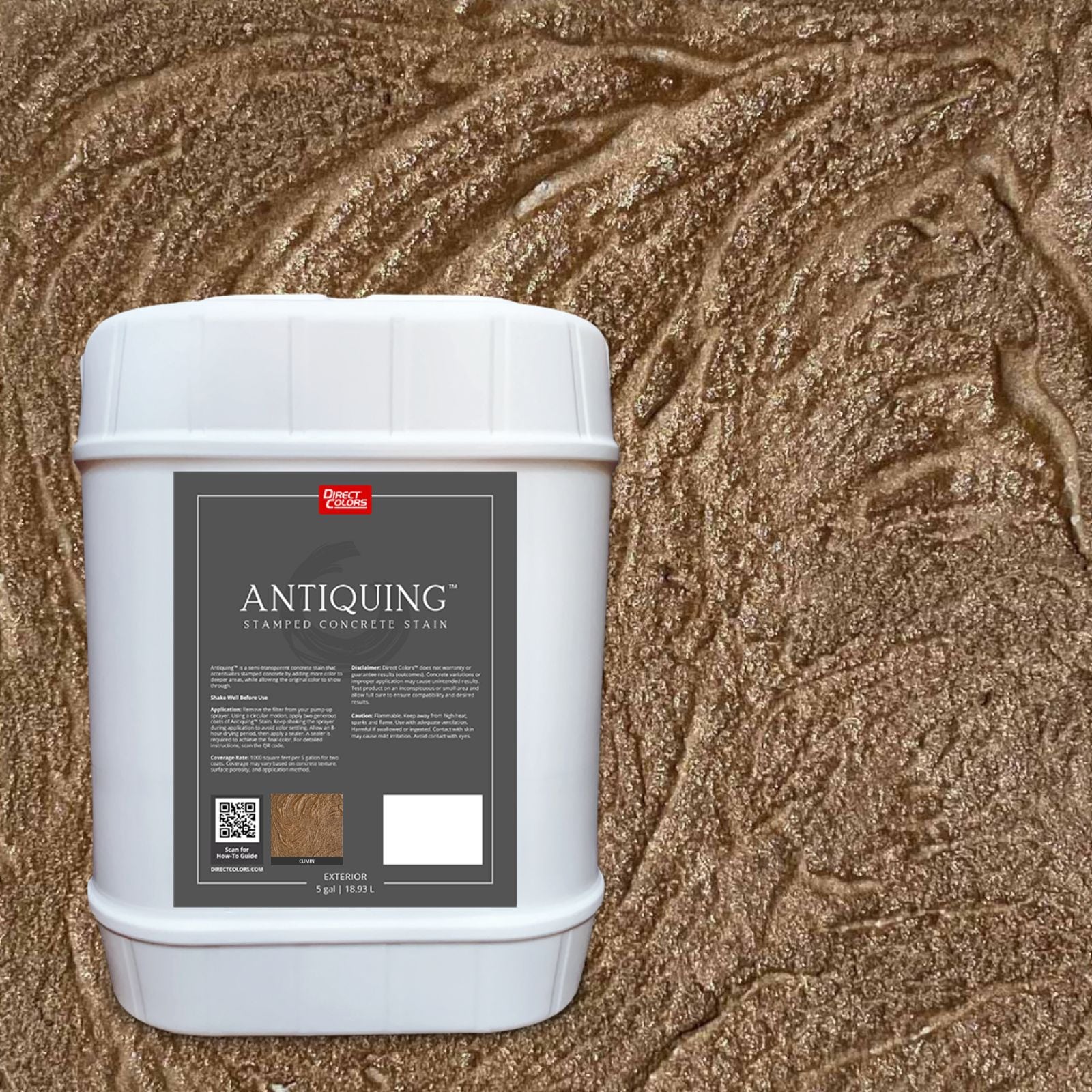 Direct Colors Antiquing Stamped Concrete Stain Cumin Solvent-based ...