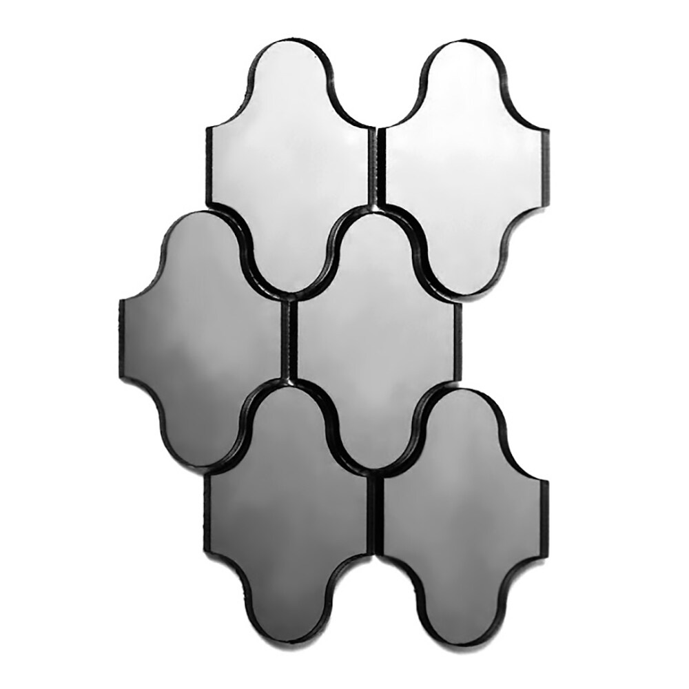 Abolos LWSREFSWG-SI Reflections 20-Pack Eternal Silver/Mirrored 12-in x 12-in Mirrored Glass Subway Wall Tile