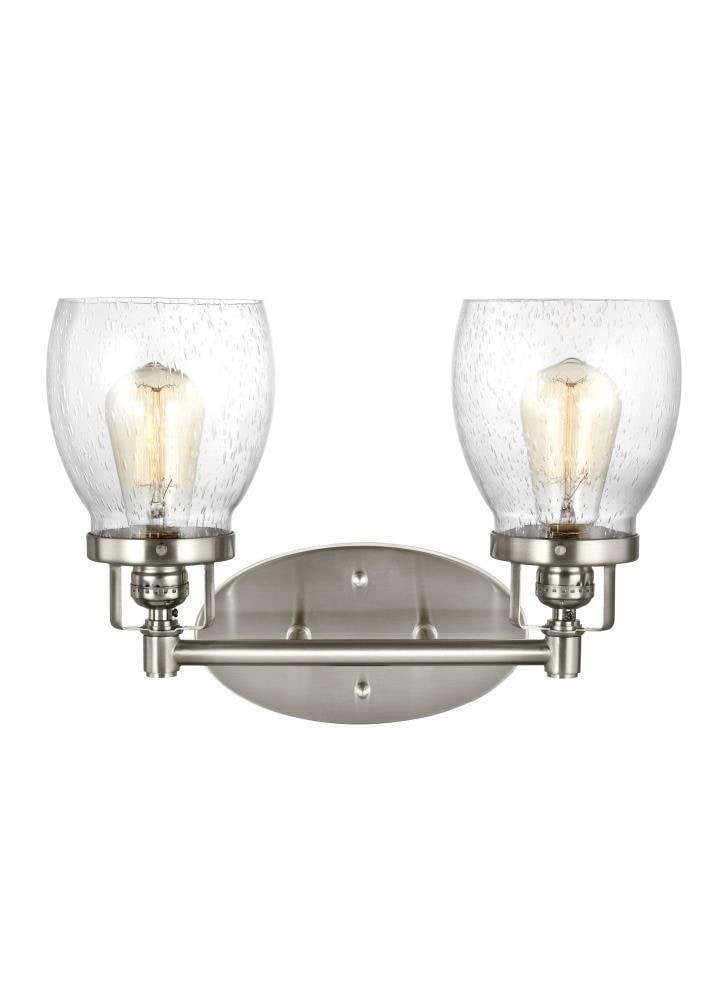 Generation Lighting 4414502-962 Belton 15-in 2 -Light Brushed Nickel Transitional Vanity light