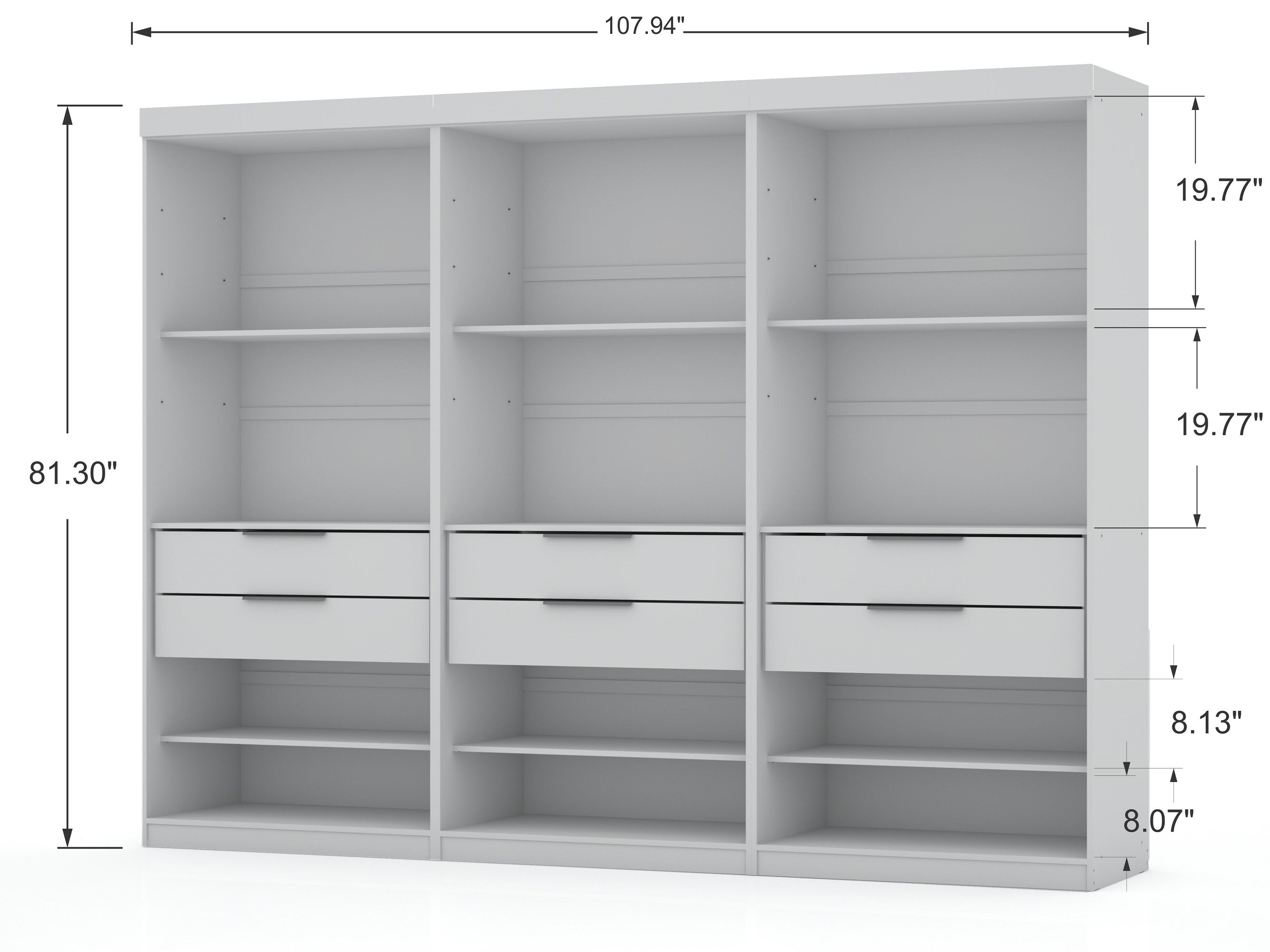 Manhattan Comfort 13GMC3 Wall-Mounted-Shelving - View #3