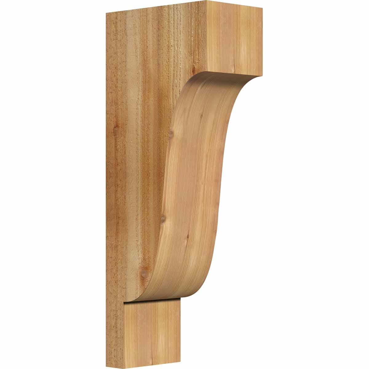 Ekena Millwork COR06X10X26NEW00RWR 6-in x 10-in x 26-in Newport Unfinished Western red cedar Wood Paintable/Stainable Corbel