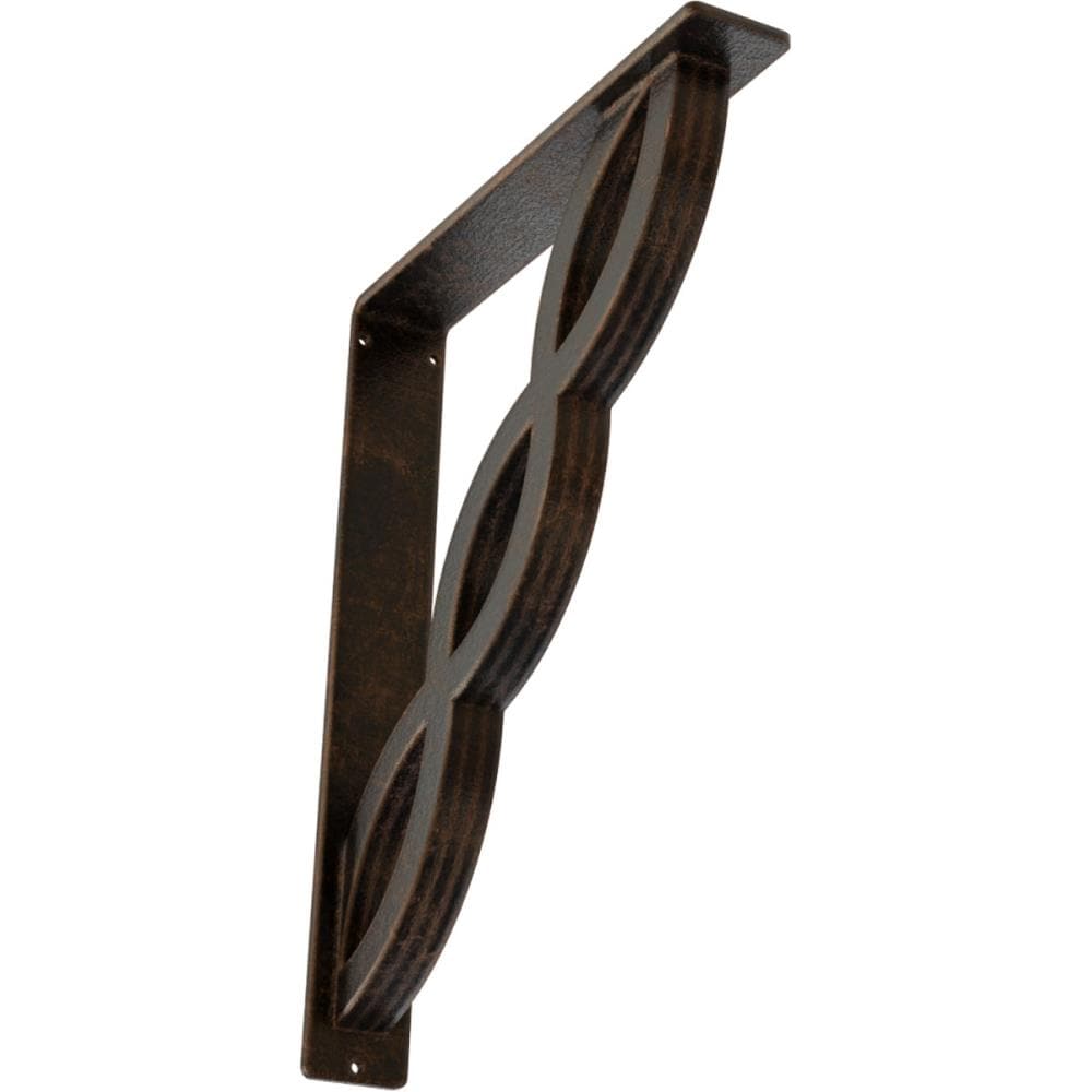 Ekena Millwork Loera 12-in x 2-in x 15-in Antique Bronze Wrought Iron Countertop Support Bracket BKTM02X12X15TLOABZ Uae Electronic uaeelectronic.com