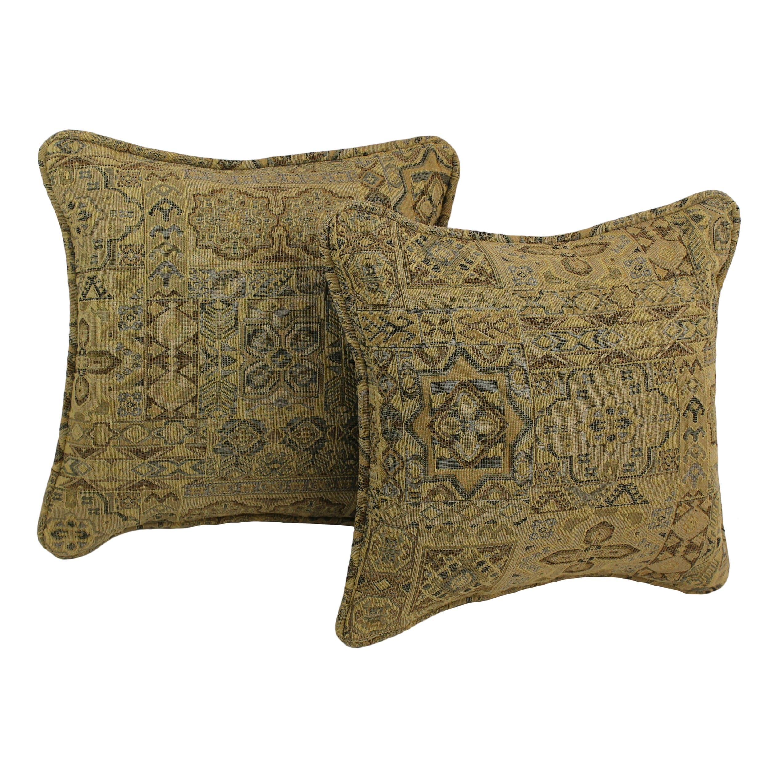 Blazing Needles 9810-CD-S2-TP-36 2 -Piece 18-in x 18-in Las Vegas Square Indoor Decorative Pillow