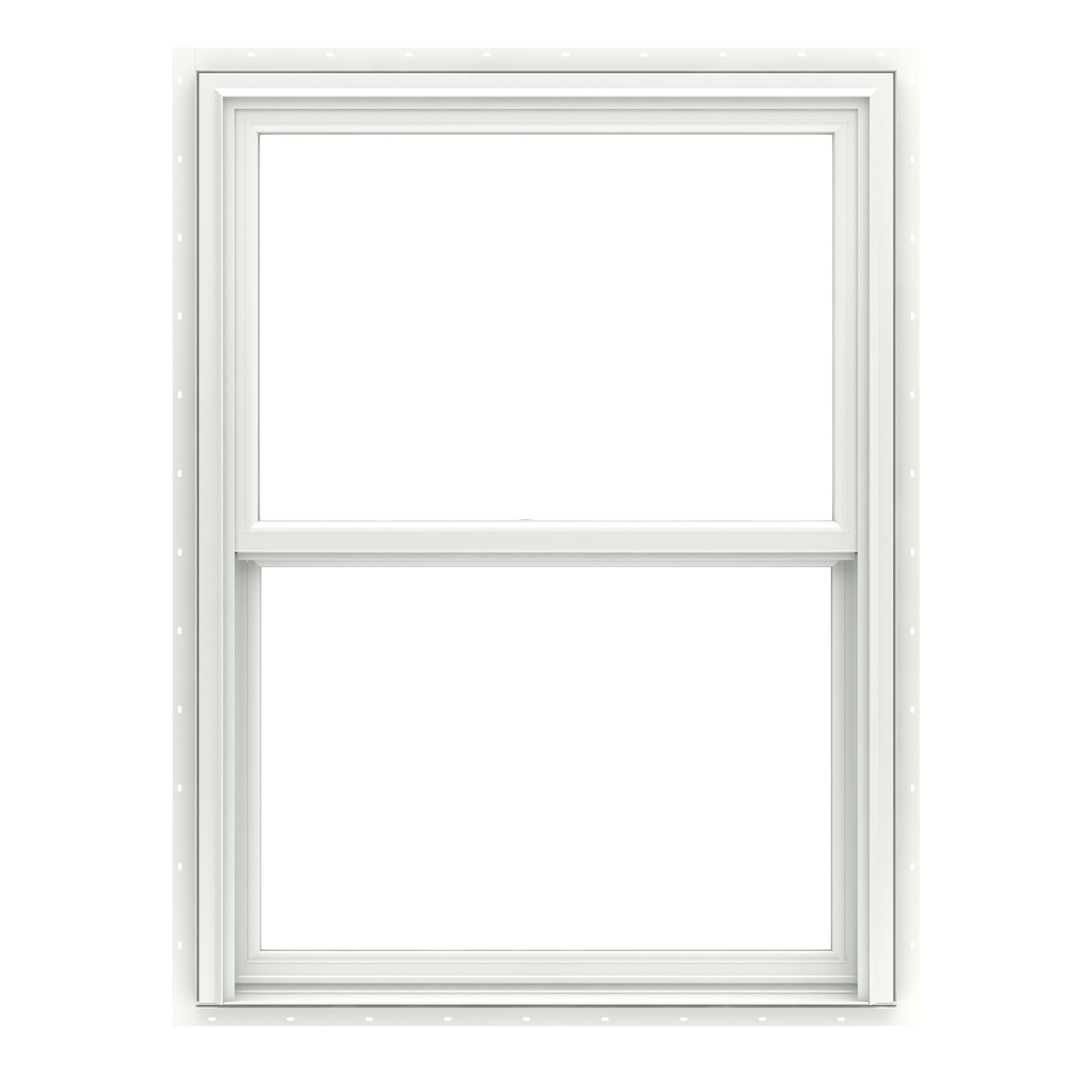 Pella 1000012319 Impervia Series 35-1/2-in x 59-1/2-in White White Fiberglass New construction Double Hung Window Low-E argon Double Pane Glass (Full Screen Included)