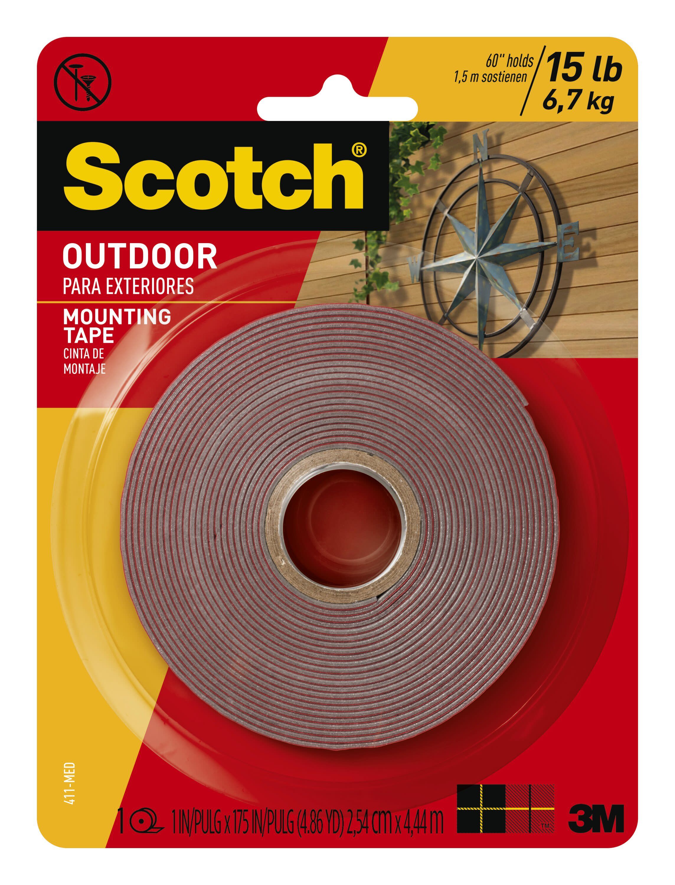 Scotch Outdoor 1-in x 14.58-ft Double-Sided Tape in the Double
