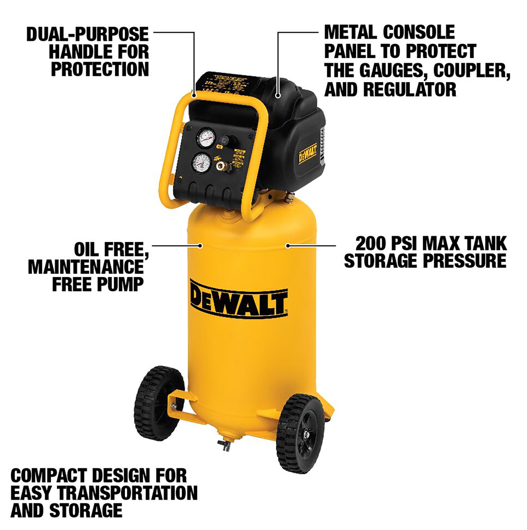 DEWALT 15-Gallon Portable Electric 225 PSI Vertical Air Compressor D55168 G Sansujyuku sansujyuku.com