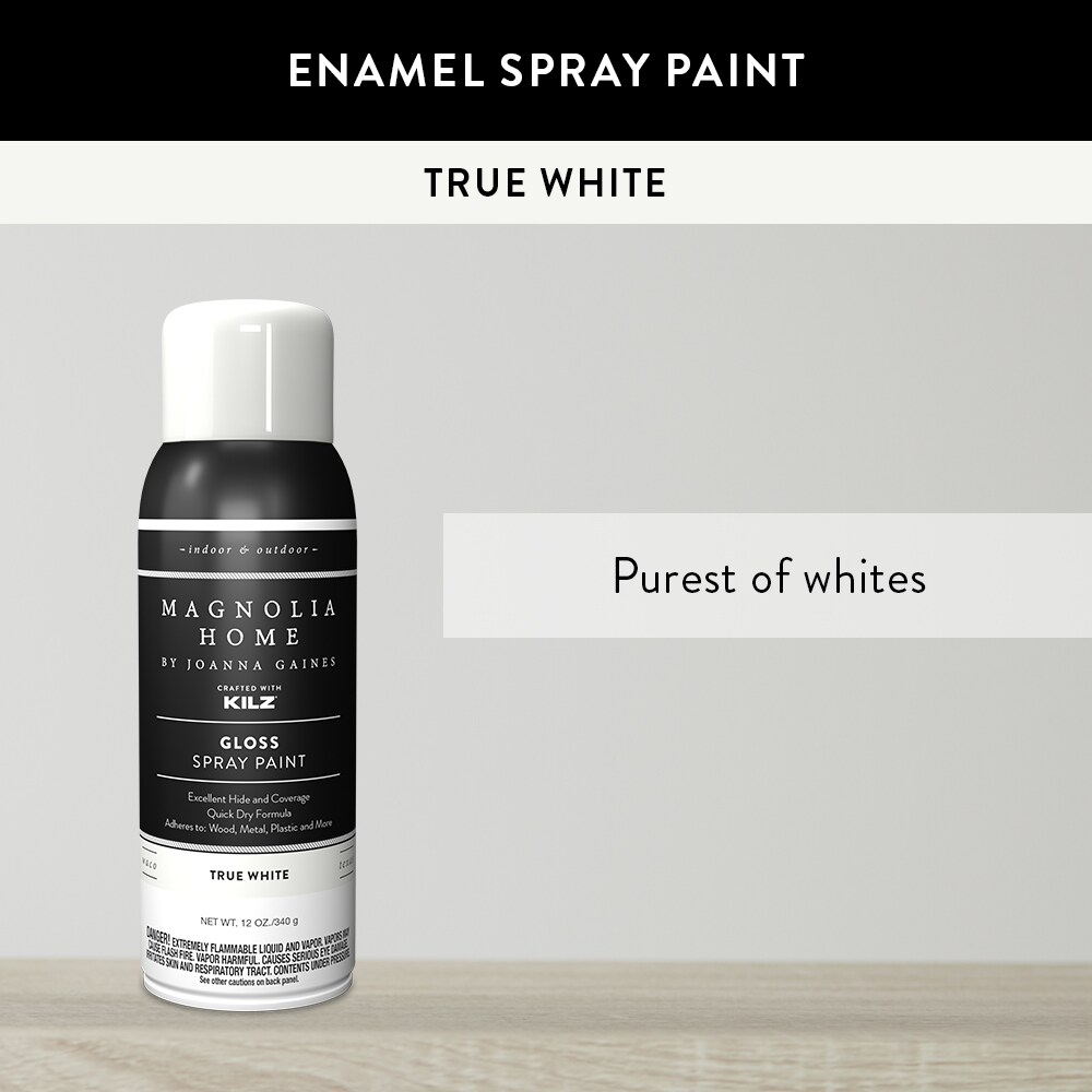 Magnolia Home Magnolia Home by Joanna Gaines Gloss True White Enamel Spray  Paint (NET WT. 12-oz in the Spray Paint department at