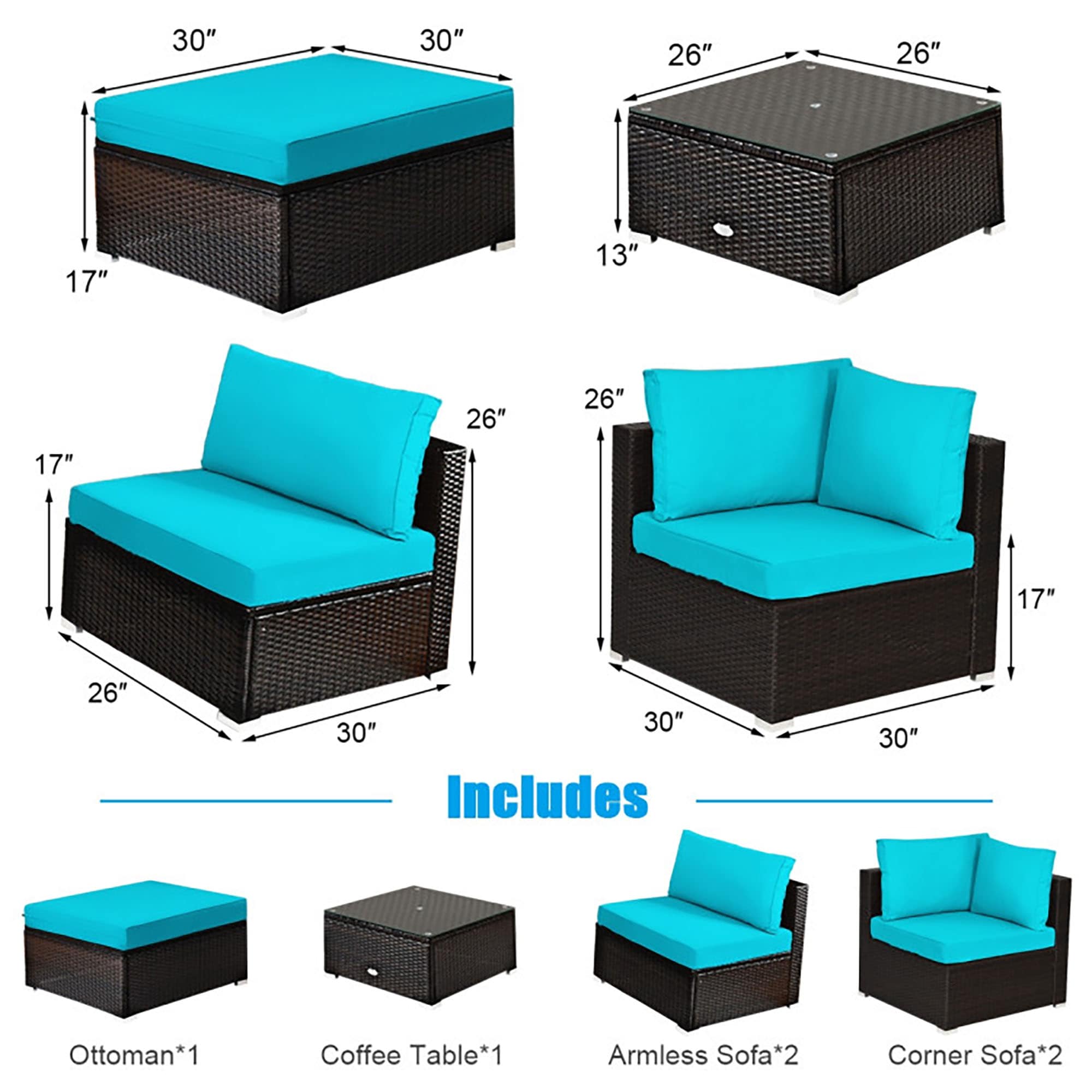 CASAINC CN-RS5003BL Patio-Conversation-Sets - View #12
