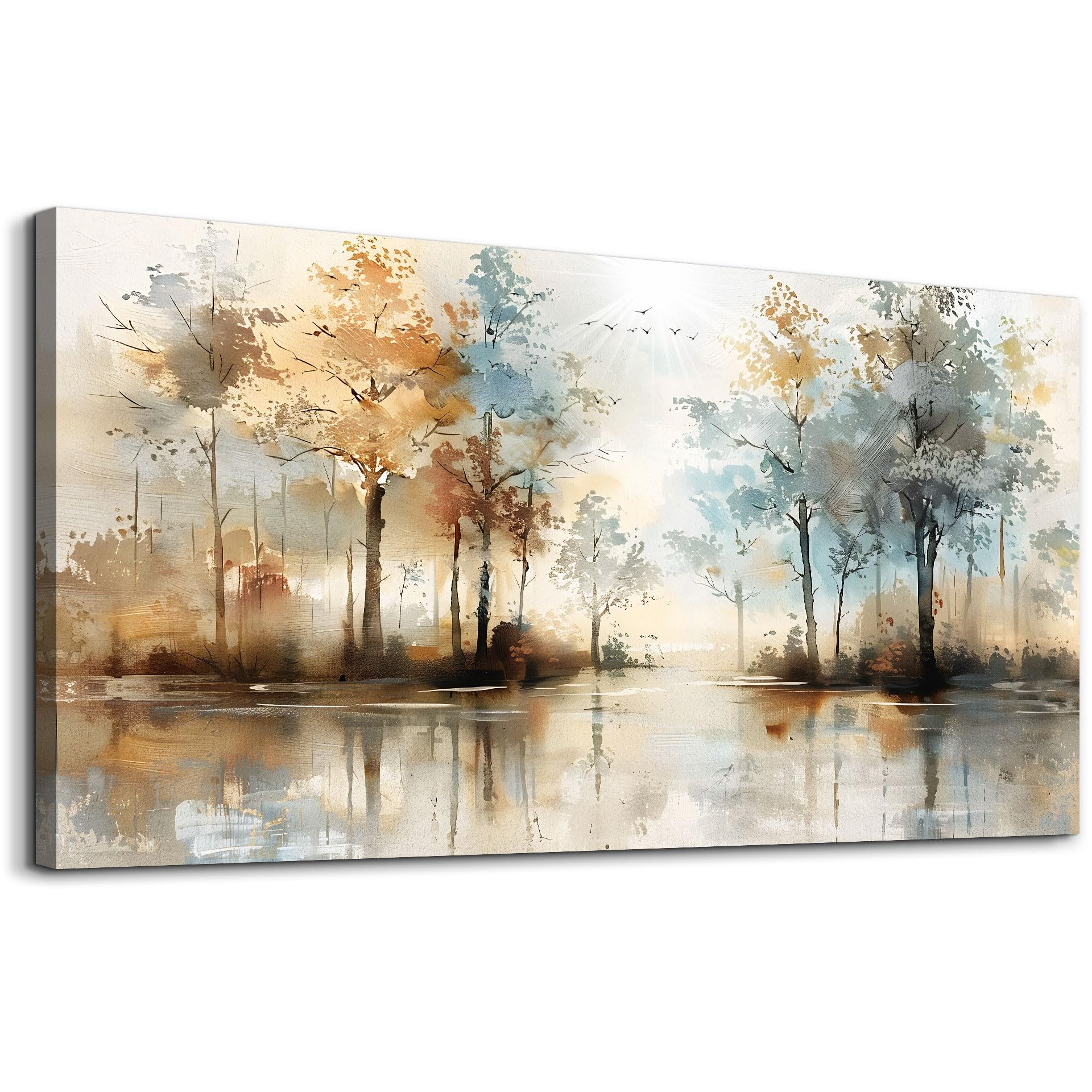 Phewnyzo Large 30x60 Inch Framed Abstract Tree Canvas Wall Art high ...
