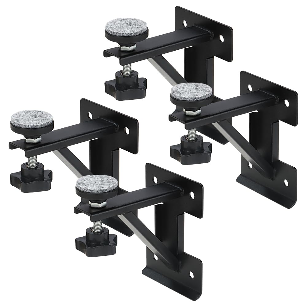 AKSCYZM  Undermount Sink Brackets for Narrow Cabinet Sink Repair Kit with Black Coating Rust Resistant 13 GA Steel Supports Sink Weight 4 Pieces