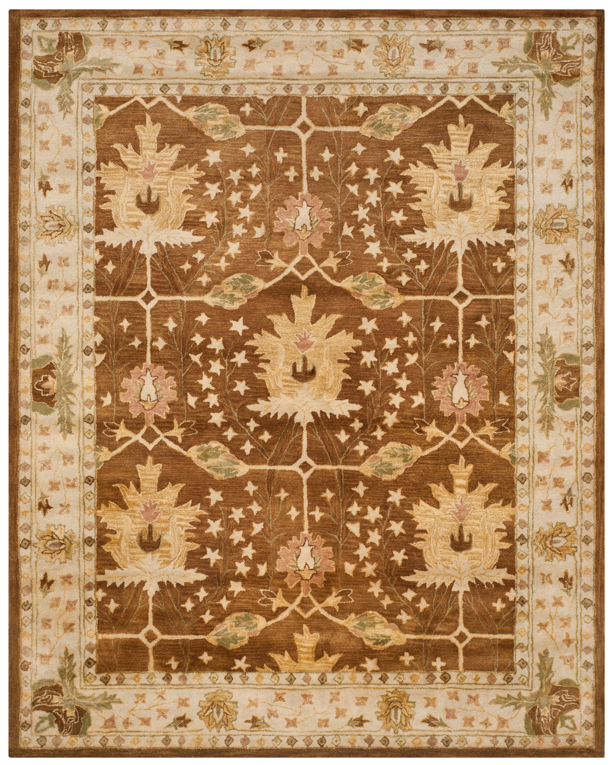 Antiquity Hand Tufted Brown and Beige Wool Area Rug
