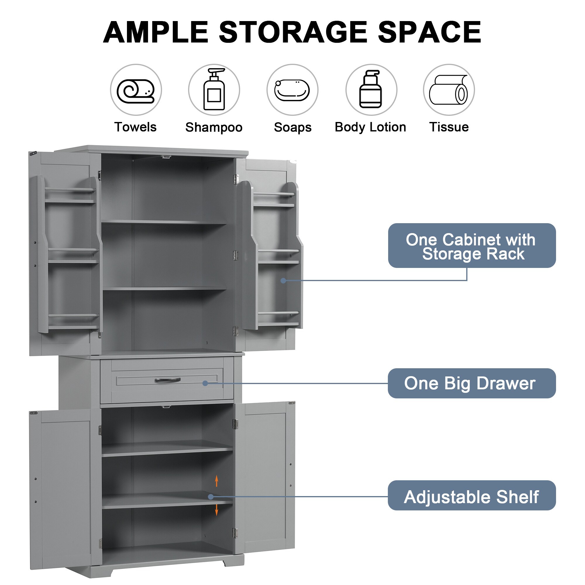 LUXEYARD DS-M-BAC03688 Utility-Storage-Cabinets - View #4