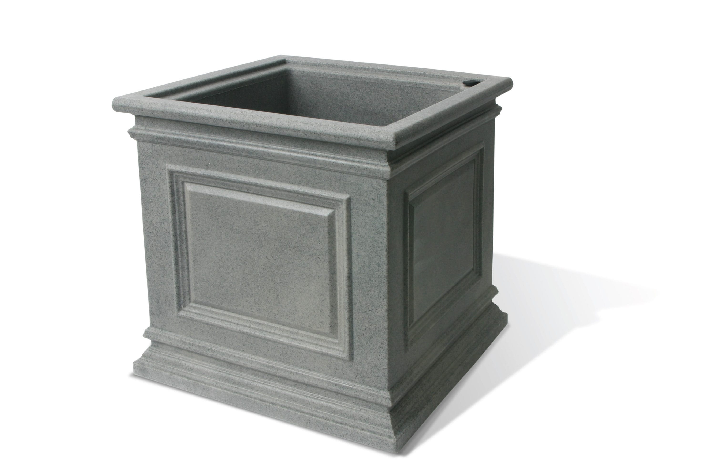 Algreen Products 88807 Square 12.5-in W x 16.3-in H x 12.5-in D Gray Plastic Indoor/Outdoor with Self Watering Planter