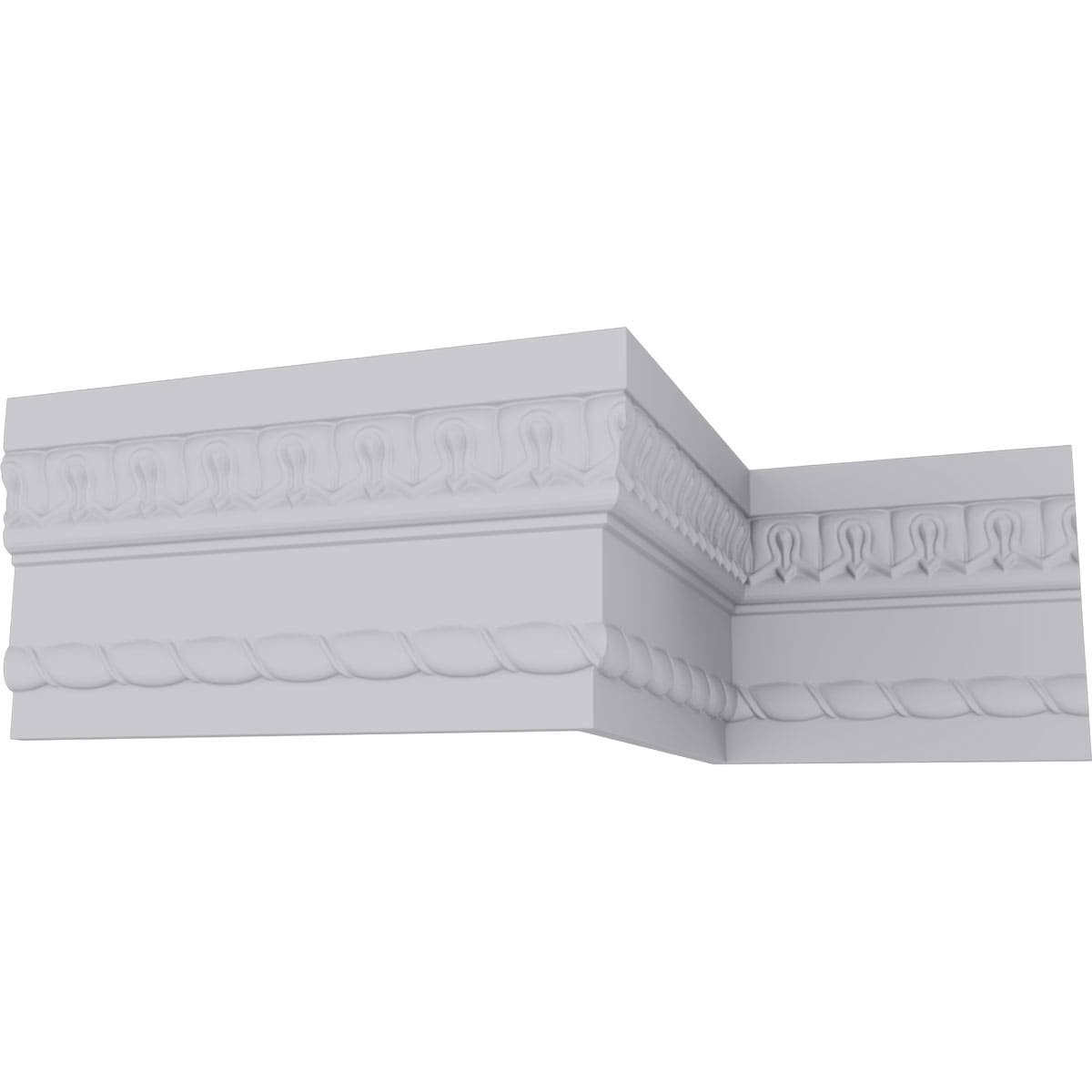Ekena Millwork MLD05X01BE 1-1/8-in T x 1-1/8-in W x 7-ft 10-1/2-in L Primed Urethane Crown Moulding