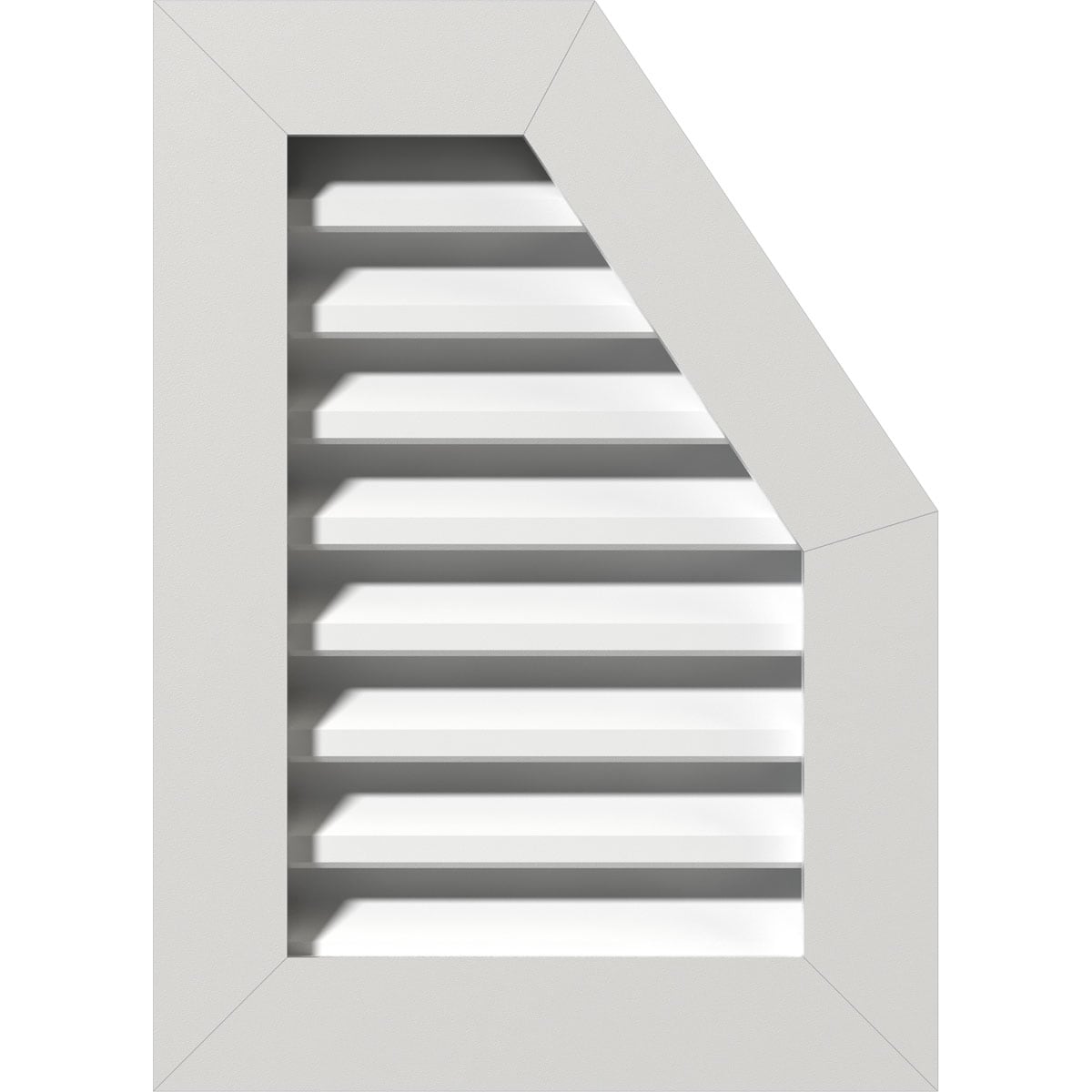 Ekena Millwork GVPOR24X1401FUN 24-in x 14-in Off-white Octagon PVC Gable Louver Vent
