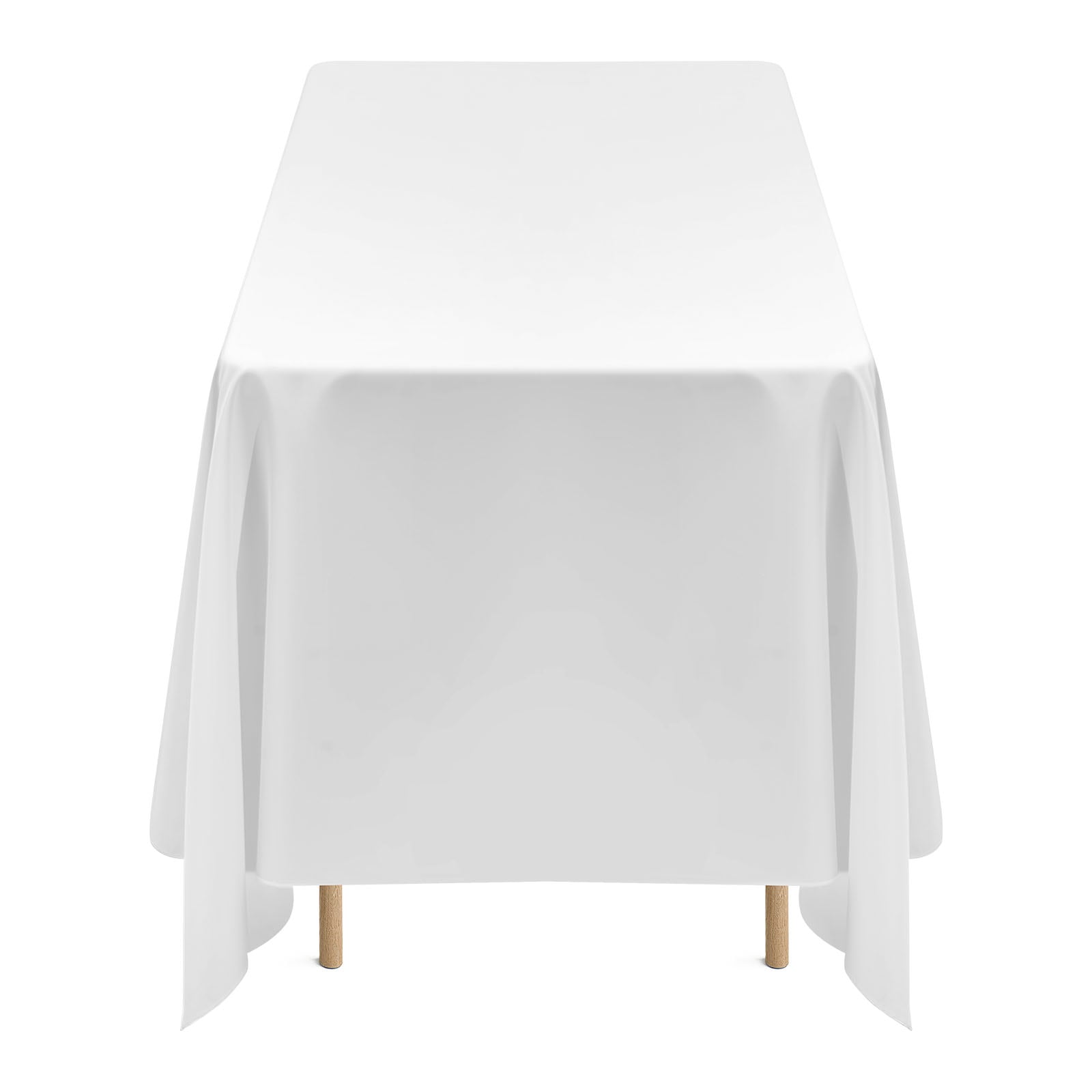 GIVIMO White Tablecloths for Rectangular Tables 6-Pack 70 x 120-in - Reusable Machine Washable - Wrinkle-Resistant Polyester Fabric Table Cover for Wedding - Party - Banquet #LW102GIVSS3694