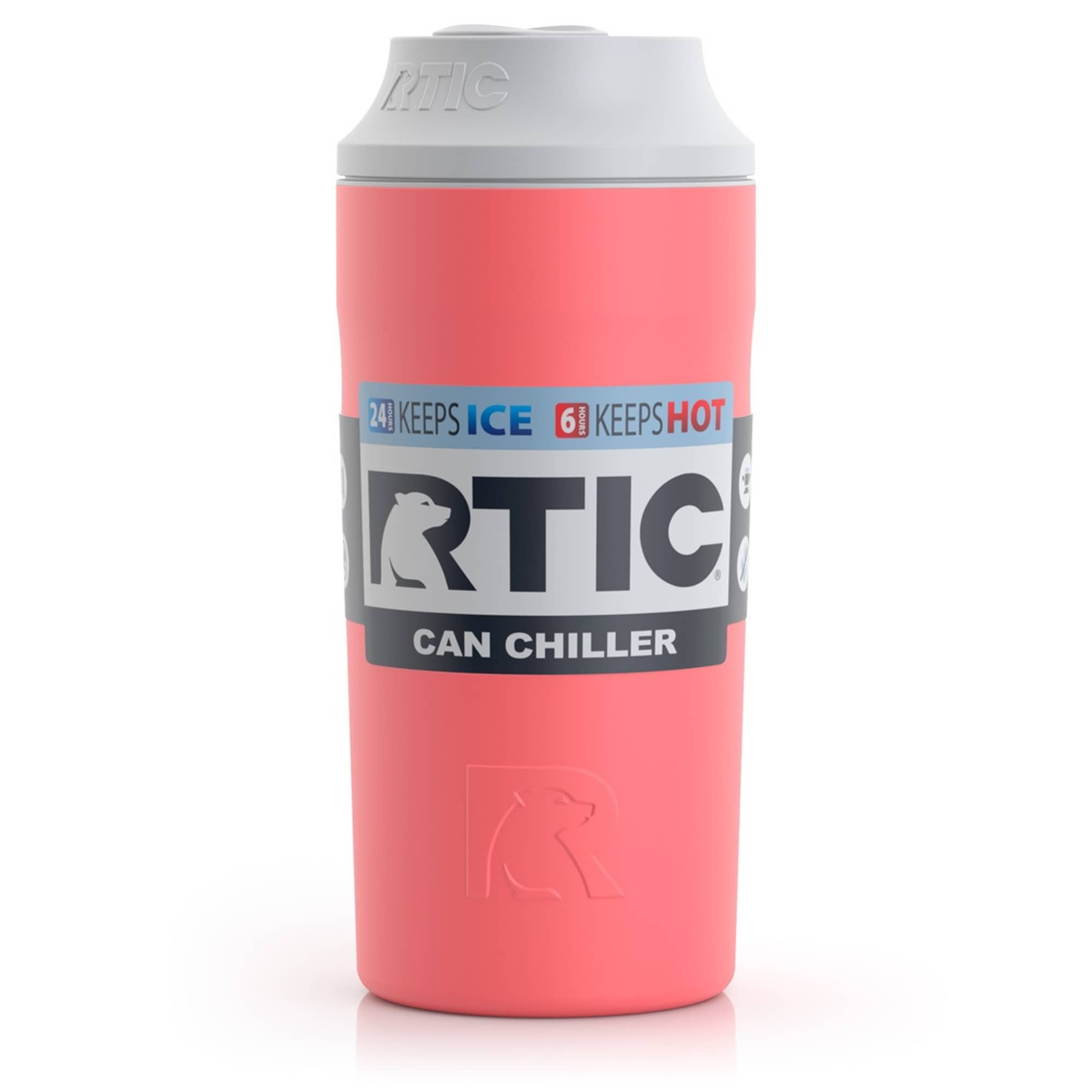 RTIC Bottle Chiller Water Bottle Insulated Cooler for 12oz Glass Soda Bottle  or 16oz Aluminum Bottle, Double Wall Vacuum Insulation, Stainless Steel  Sweat Proof with Built-In Bottle Opener, Black 