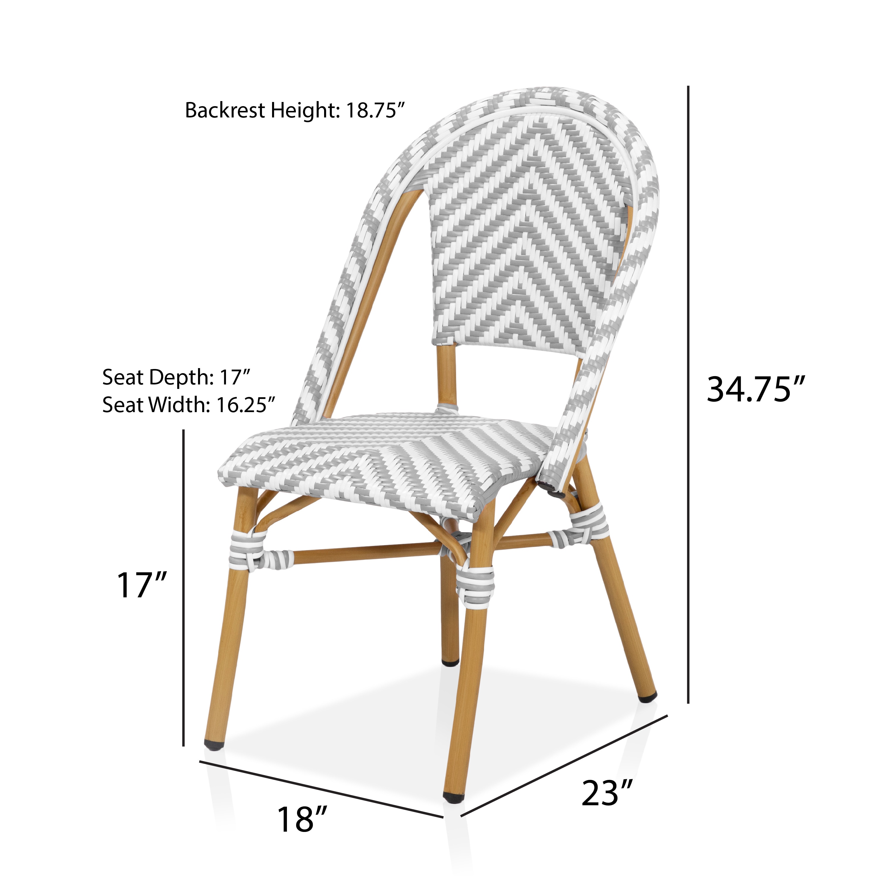 Furniture of America Wicker Natural Tone Aluminum Frame Spring Motion ...